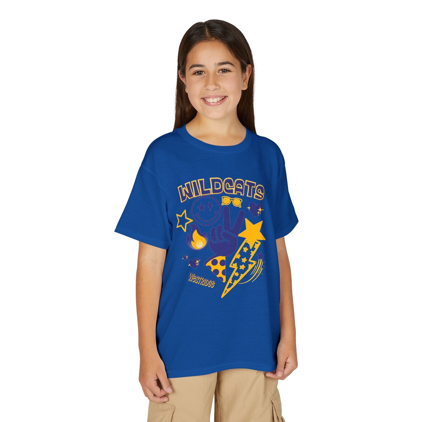 Wildcat Emoji Unisex Kids DryBlend T-Shirt
