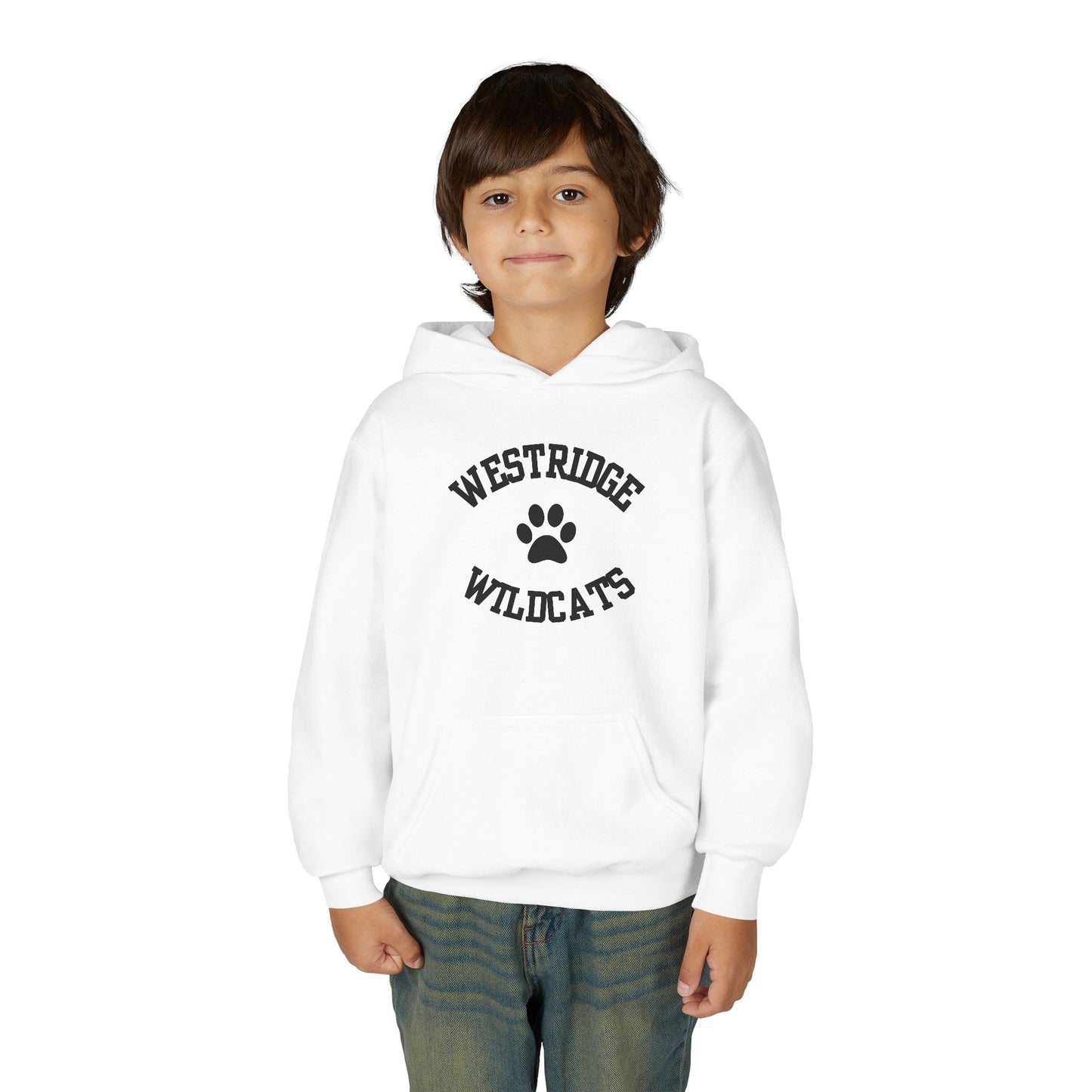 Kids Unisex Hoodie Westridge Wildcat Paw