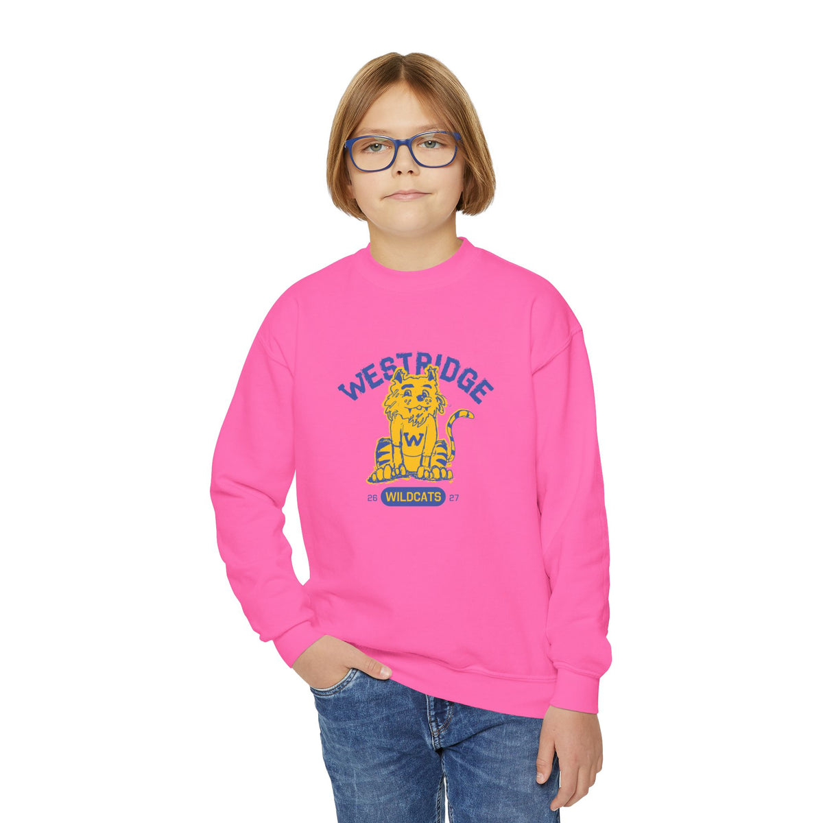 Kids Unisex Crewneck Sweatshirt Wildcat Design Club 26-27