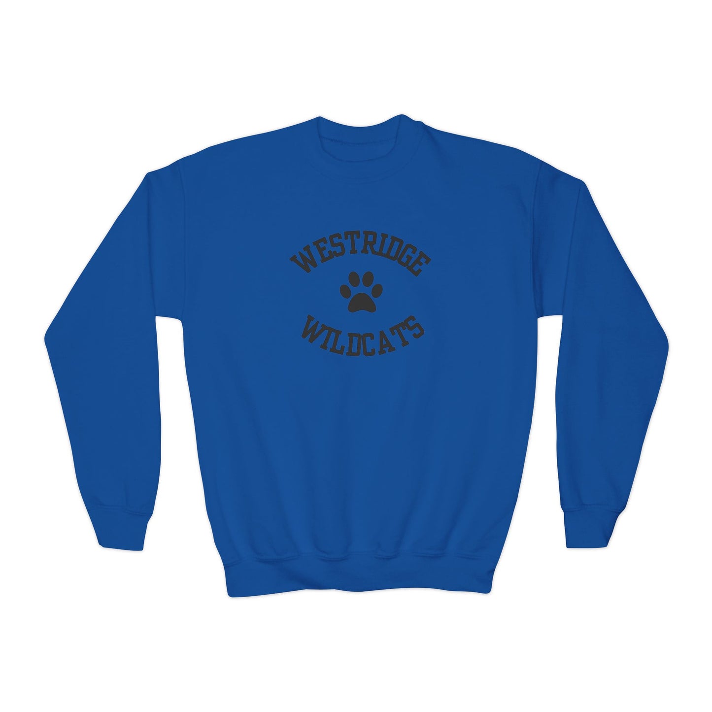 Kids Unisex Crewneck Sweatshirt Westridge Wildcat Paw