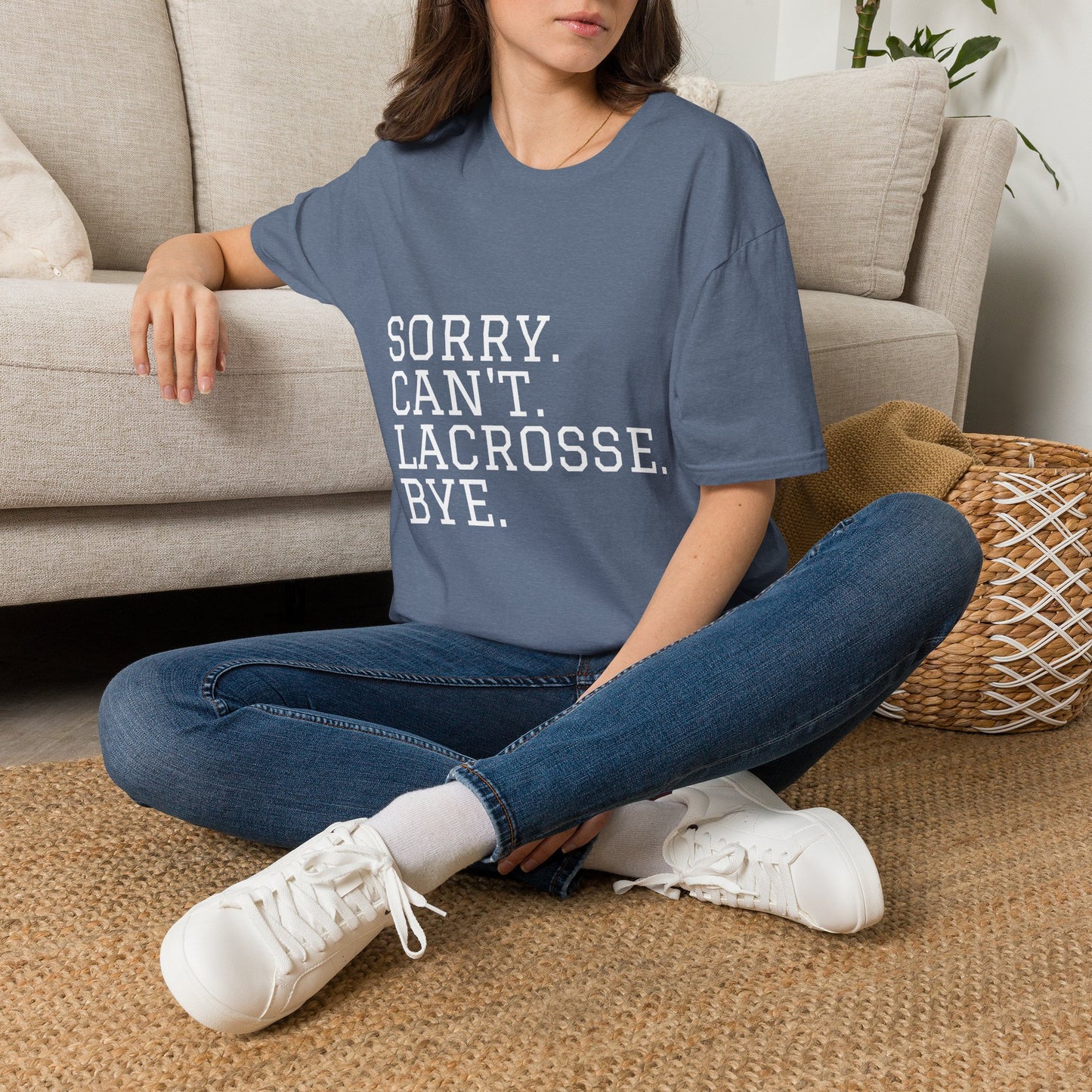 Lightweight Unisex T-Shirt - "Sorry. Can't. Lacrosse. Bye."