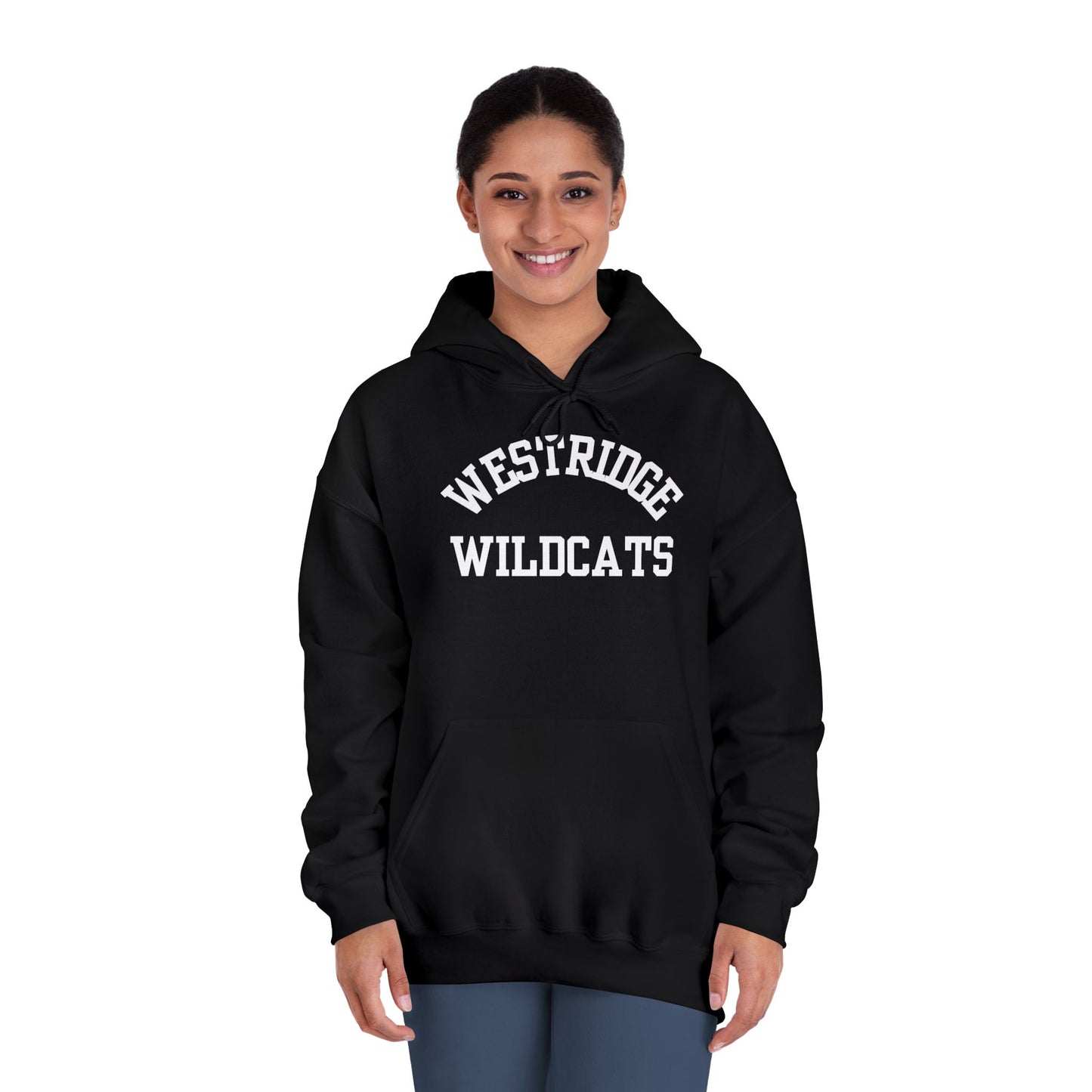 Adult Unisex DryBlend Hoodie Westridge Wildcat (White Curved Logo)
