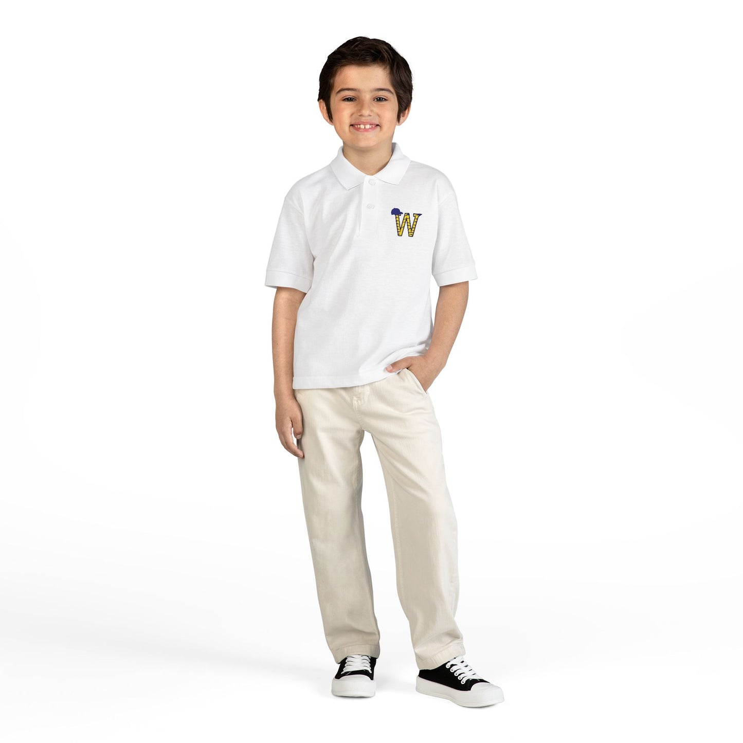 Westridge Cap on W Unisex Kids Polo - Embroidery
