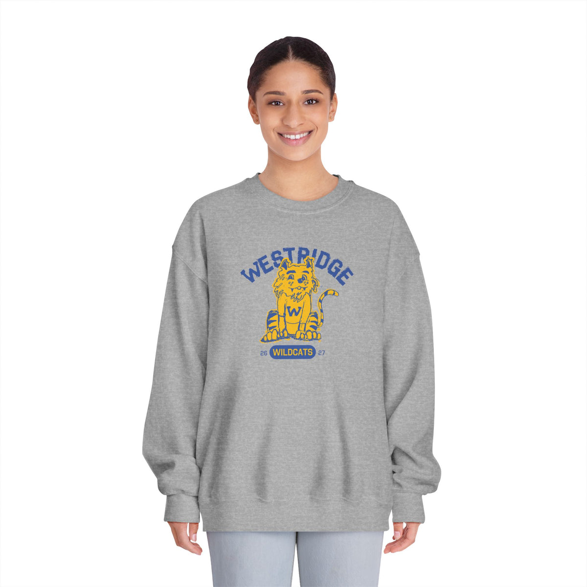 Adult Unisex DryBlend Crewneck Sweatshirt Wildcat Design Club 26-27