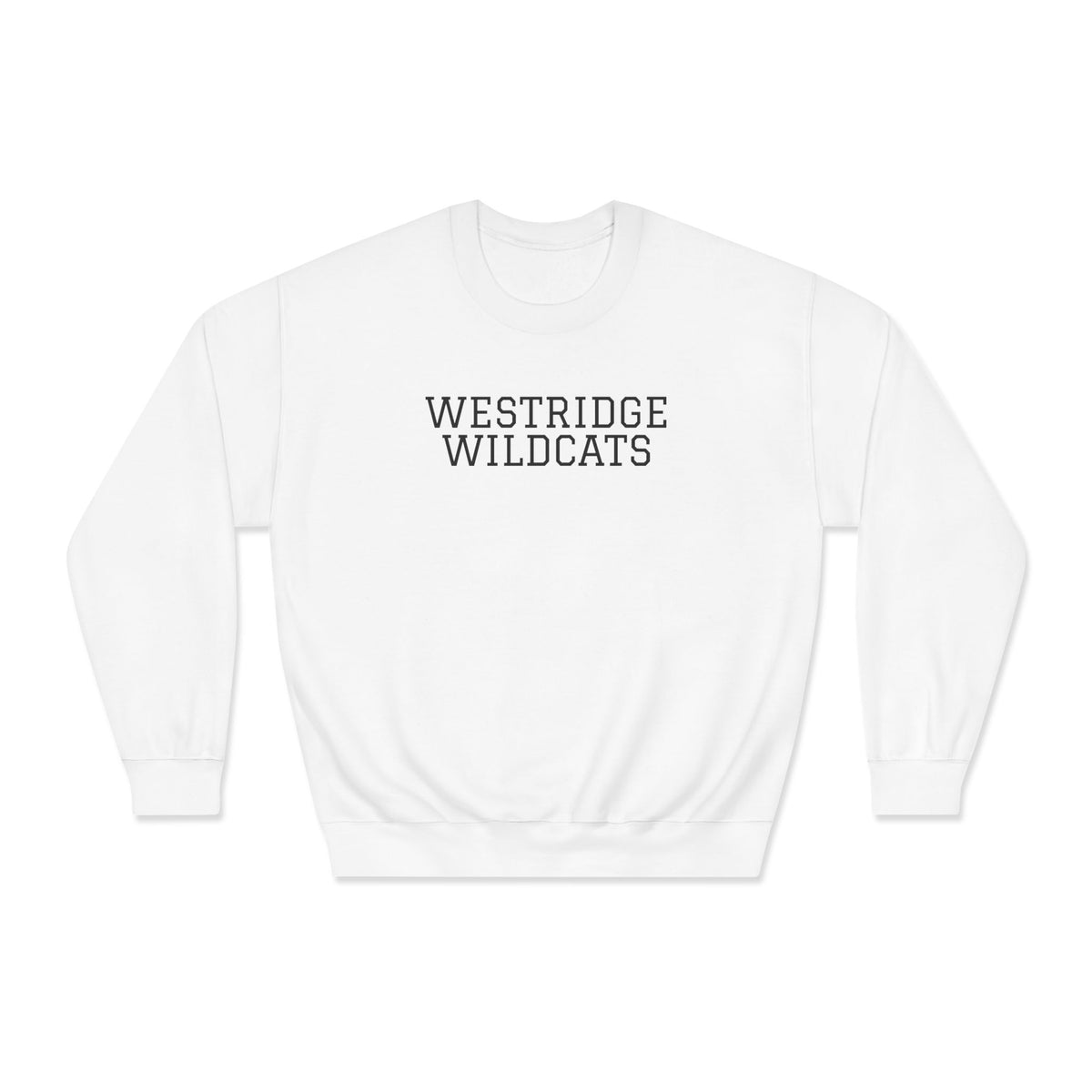 Adult Unisex DryBlend Crewneck Sweatshirt Westridge Wildcat (Black Logo)