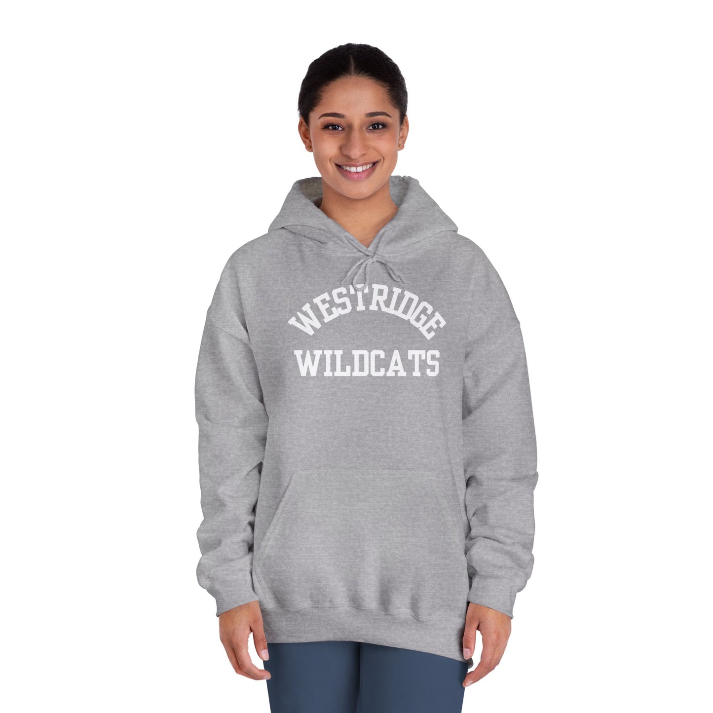 Adult Unisex DryBlend Hoodie Westridge Wildcat (White Curved Logo)