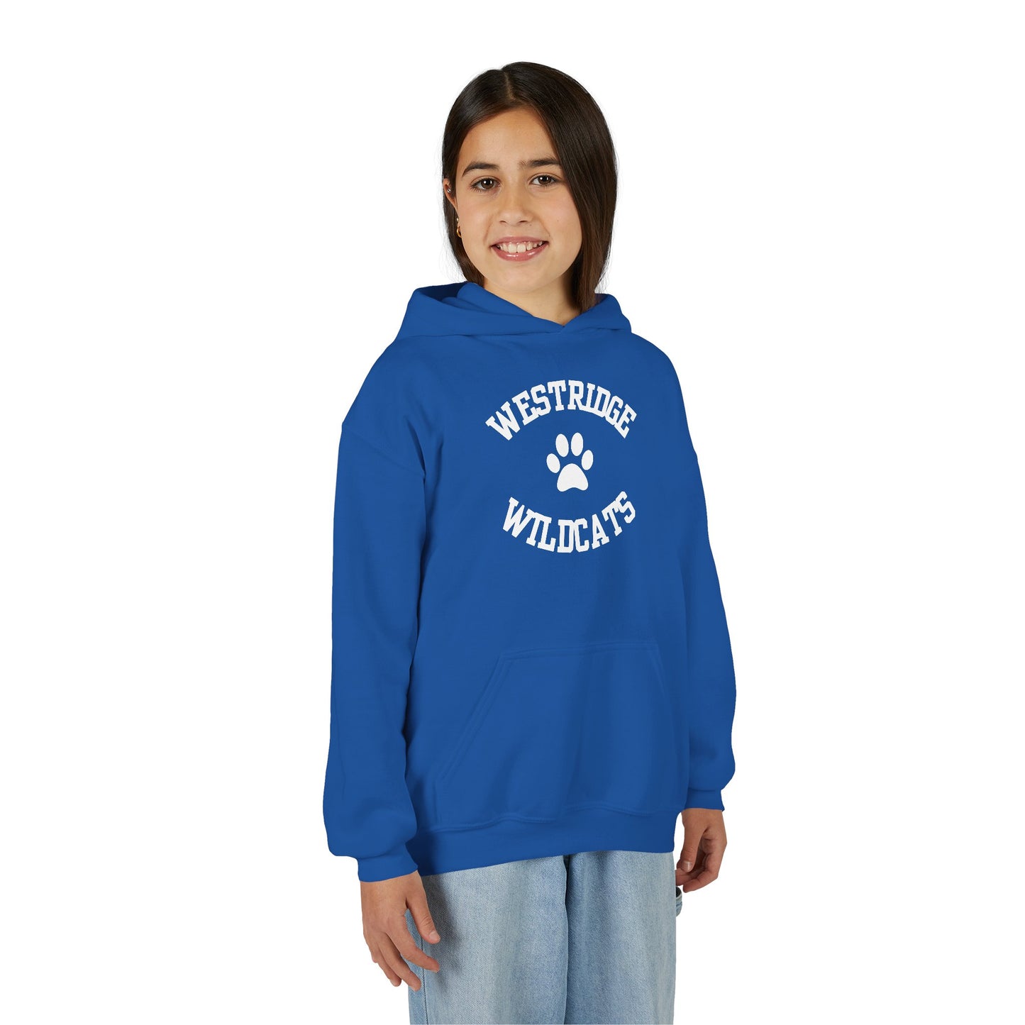 Kids Unisex Hoodie Westridge Wildcat Paw