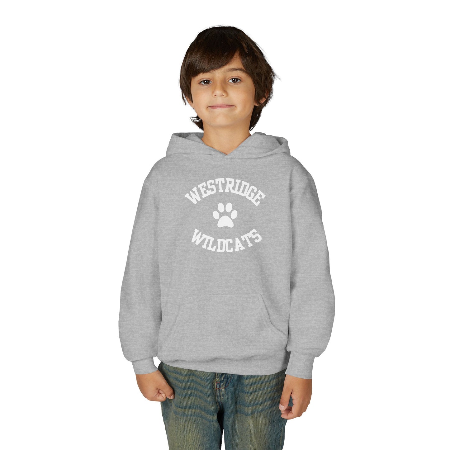 Kids Unisex Hoodie Westridge Wildcat Paw