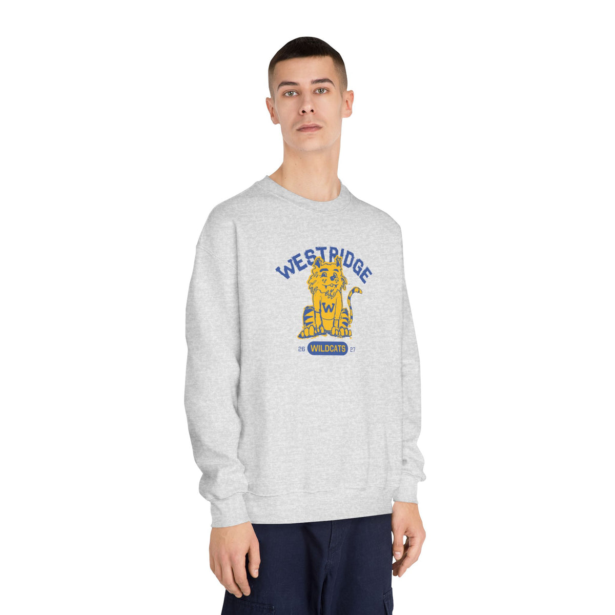 Adult Unisex DryBlend Crewneck Sweatshirt Wildcat Design Club 26-27