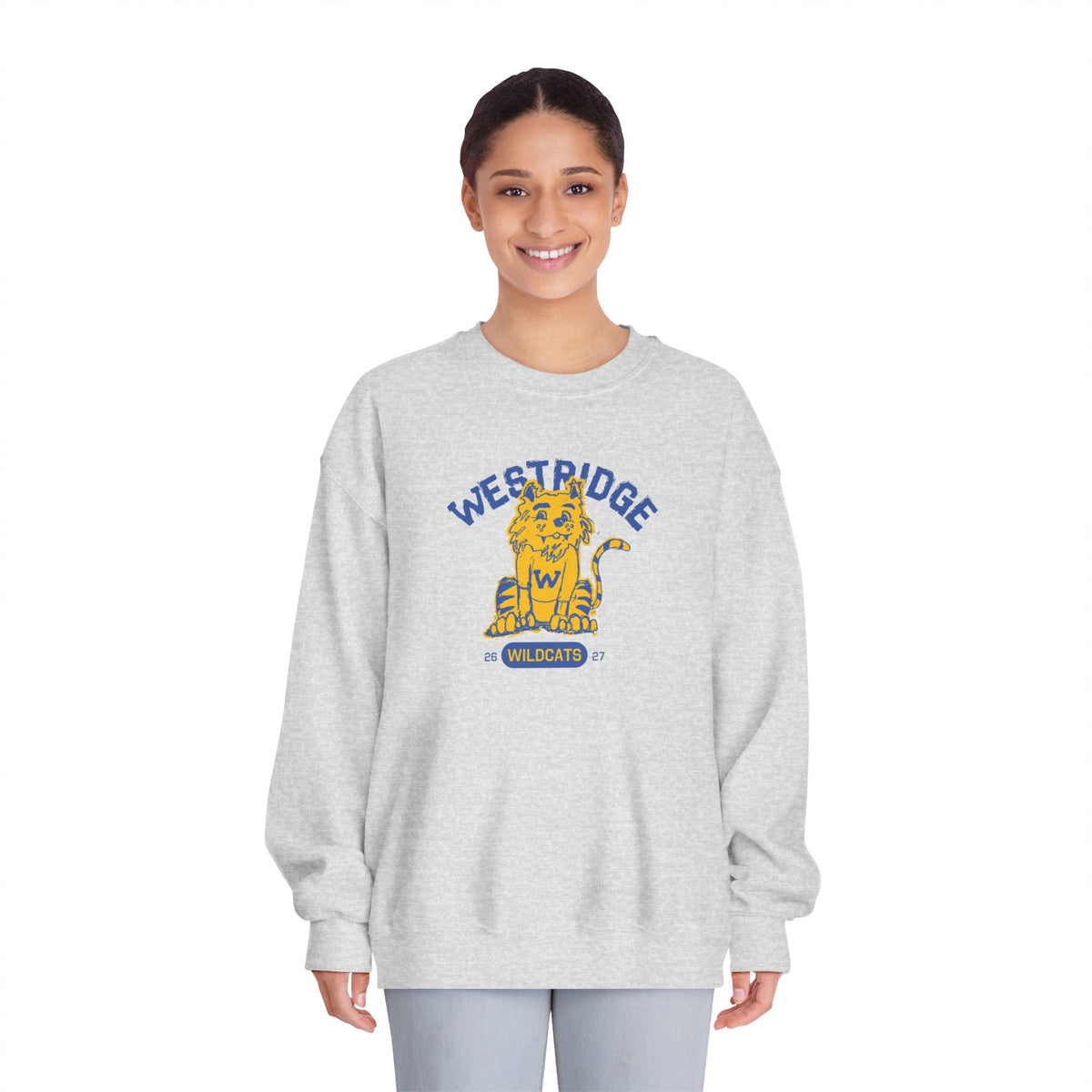 Adult Unisex DryBlend Crewneck Sweatshirt Wildcat Design Club 26-27