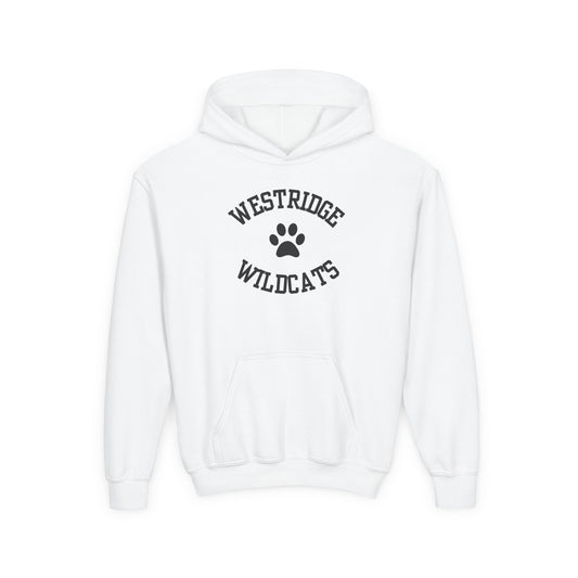 Kids Unisex Hoodie Westridge Wildcat Paw