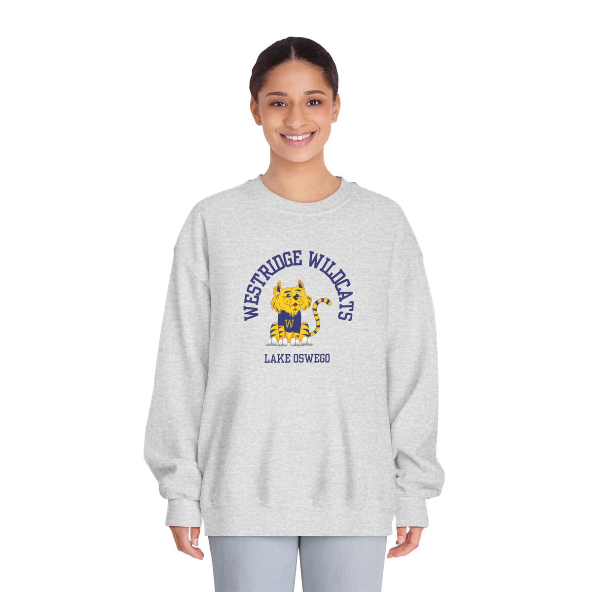 Adult Unisex DryBlend Crewneck Sweatshirt Westridge Wildcat LO