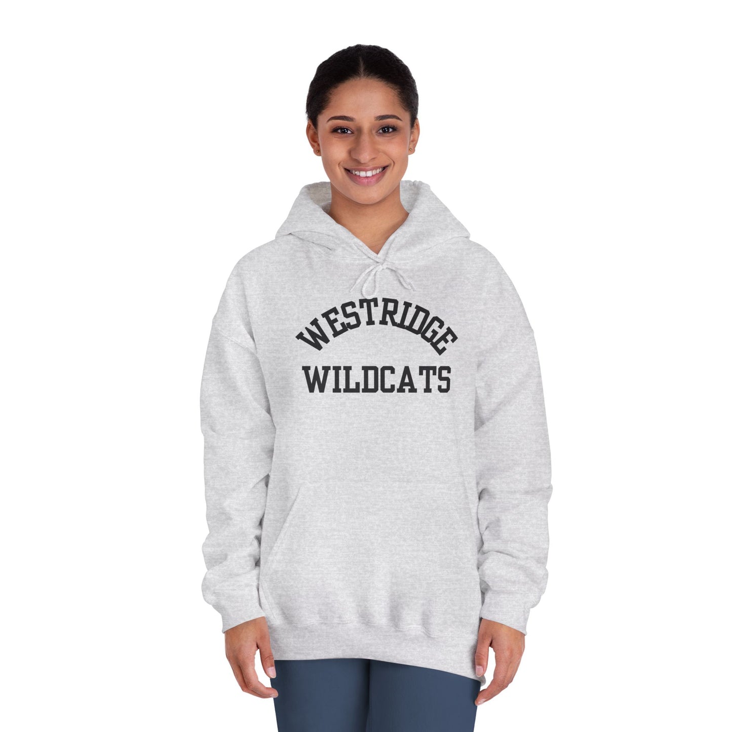 Adult Unisex DryBlend Hoodie Westridge Wildcat (Black Curved Logo)