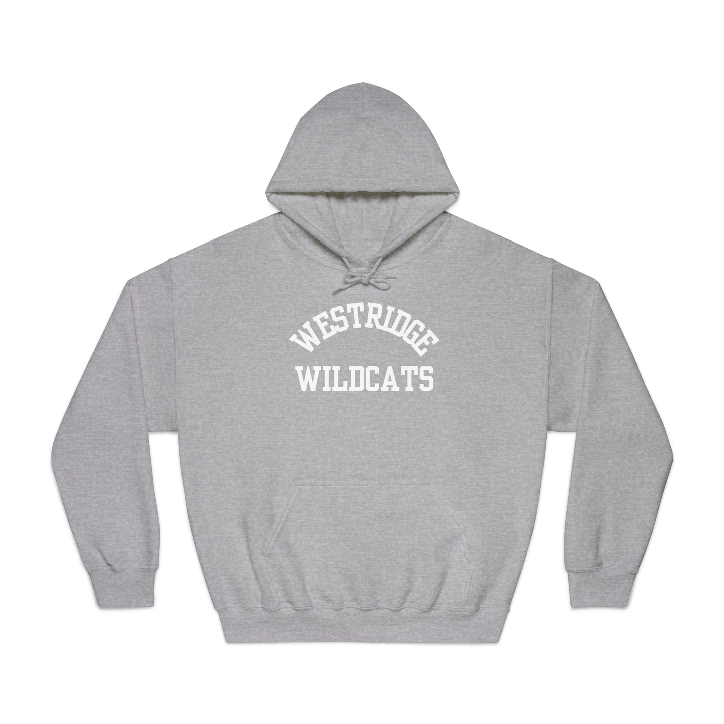 Adult Unisex DryBlend Hoodie Westridge Wildcat (White Curved Logo)