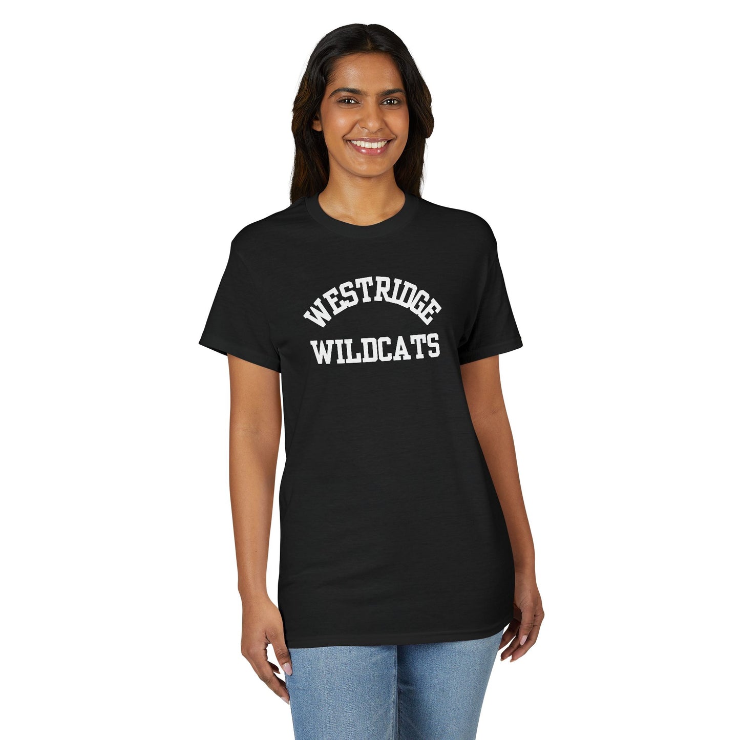 Adult Unisex DryBlend T-Shirt Westridge Wildcat (White Curved Logo)