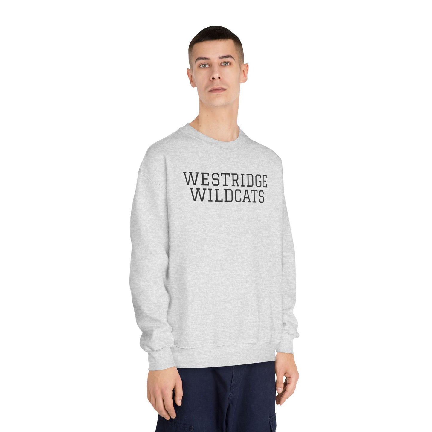 Westridge Wildcat Unisex Adult DryBlend Crewneck Sweatshirt (Black Logo)