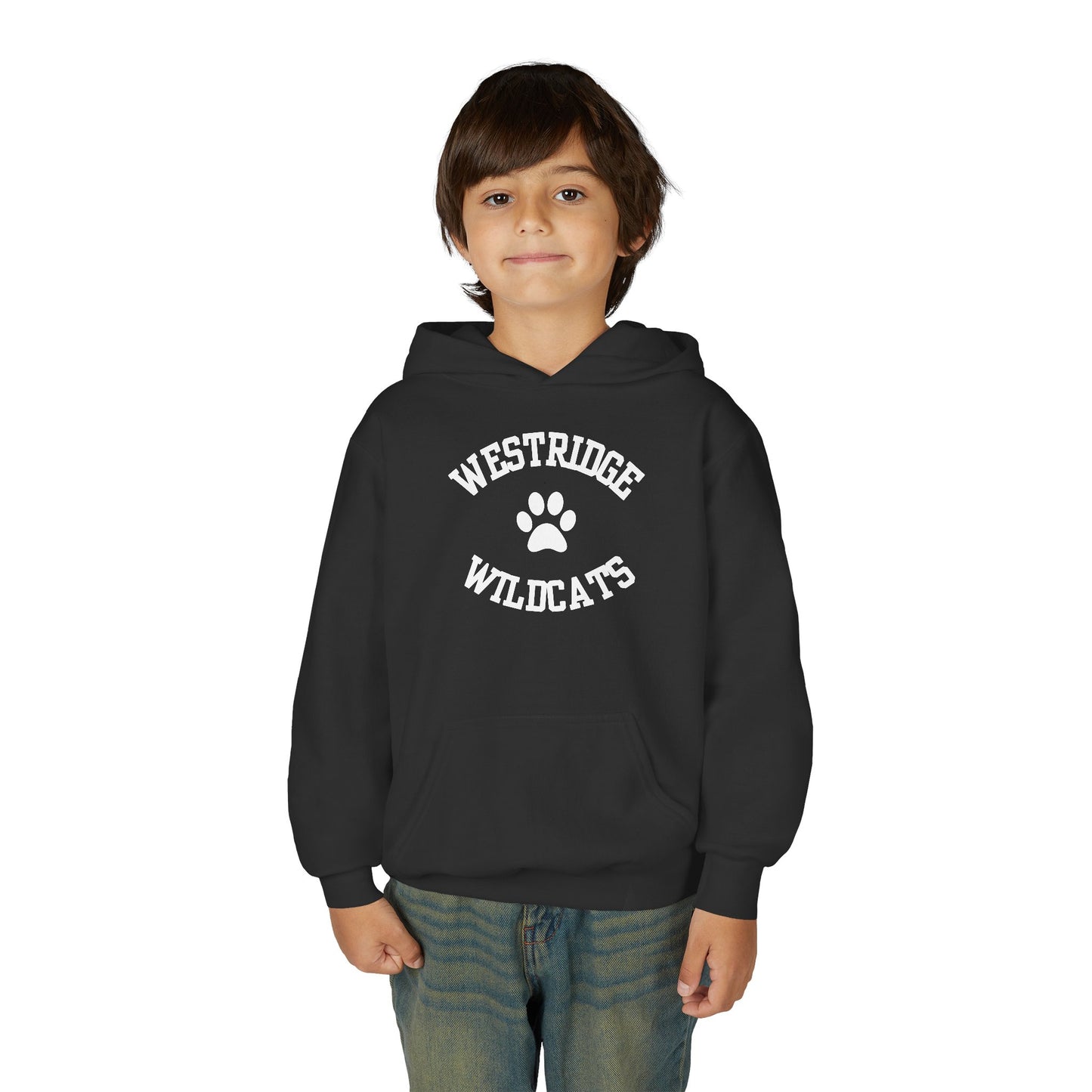 Kids Unisex Hoodie Westridge Wildcat Paw