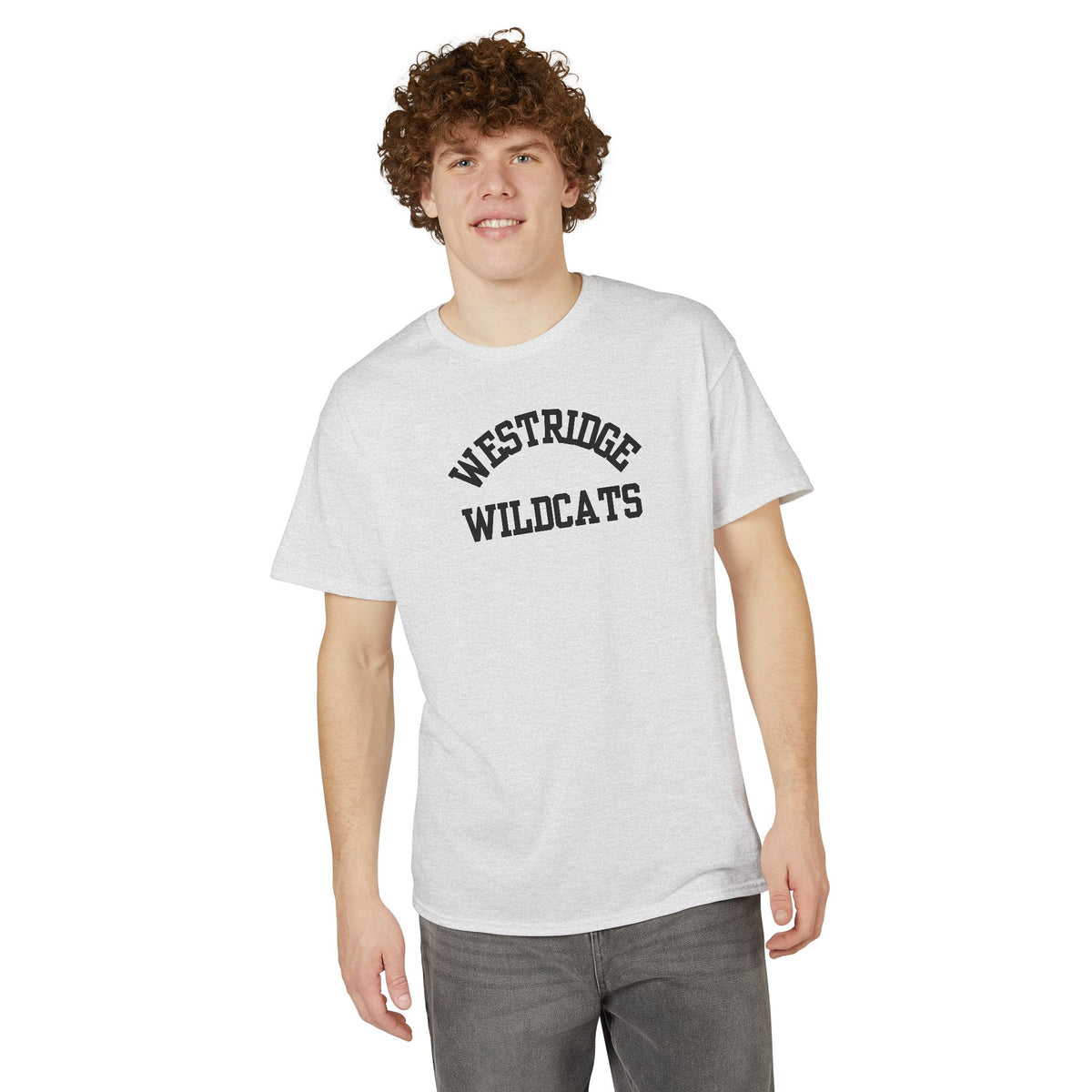 Adult Unisex DryBlend T-Shirt Westridge Wildcat (Black Curved Logo)