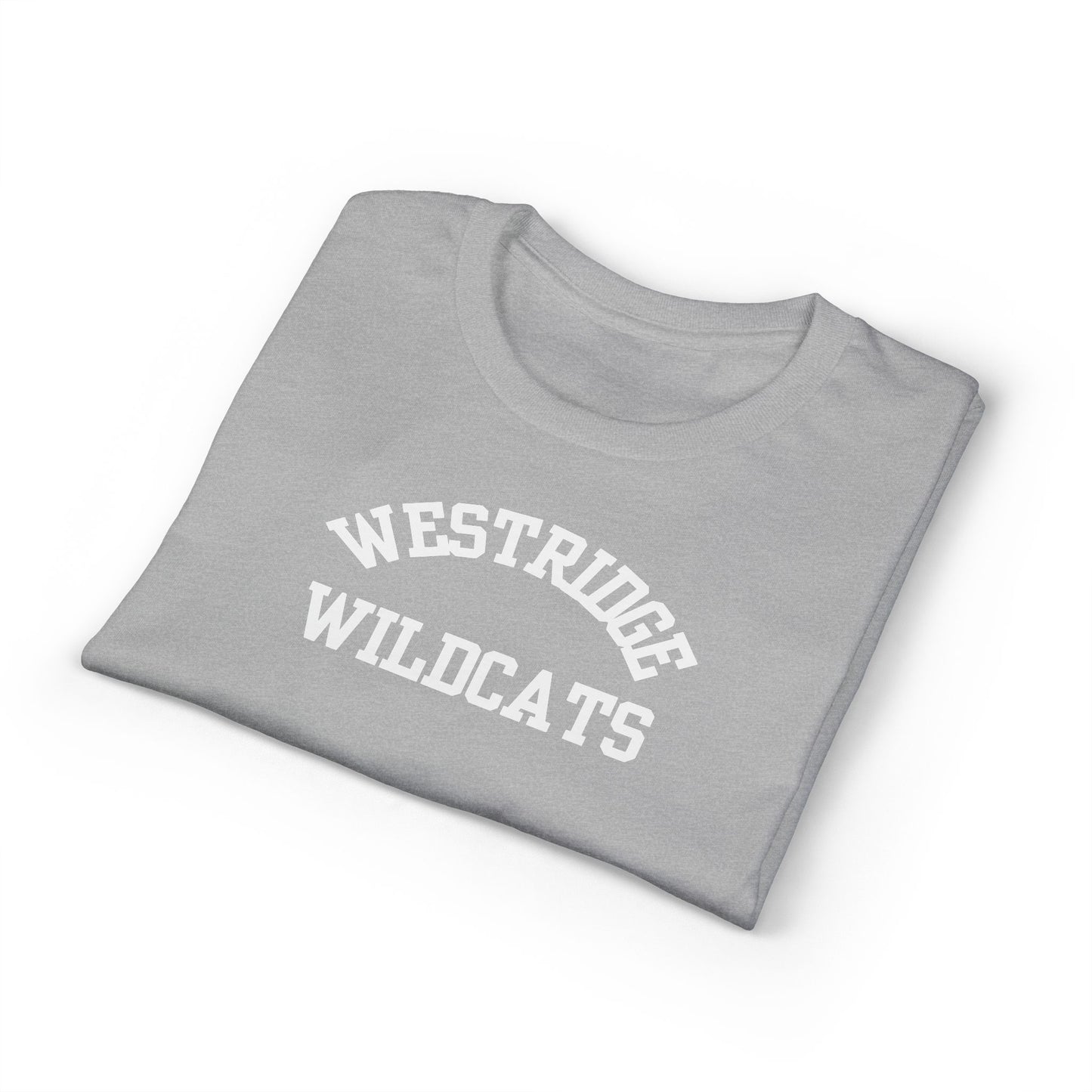 Adult Unisex DryBlend T-Shirt Westridge Wildcat (White Curved Logo)