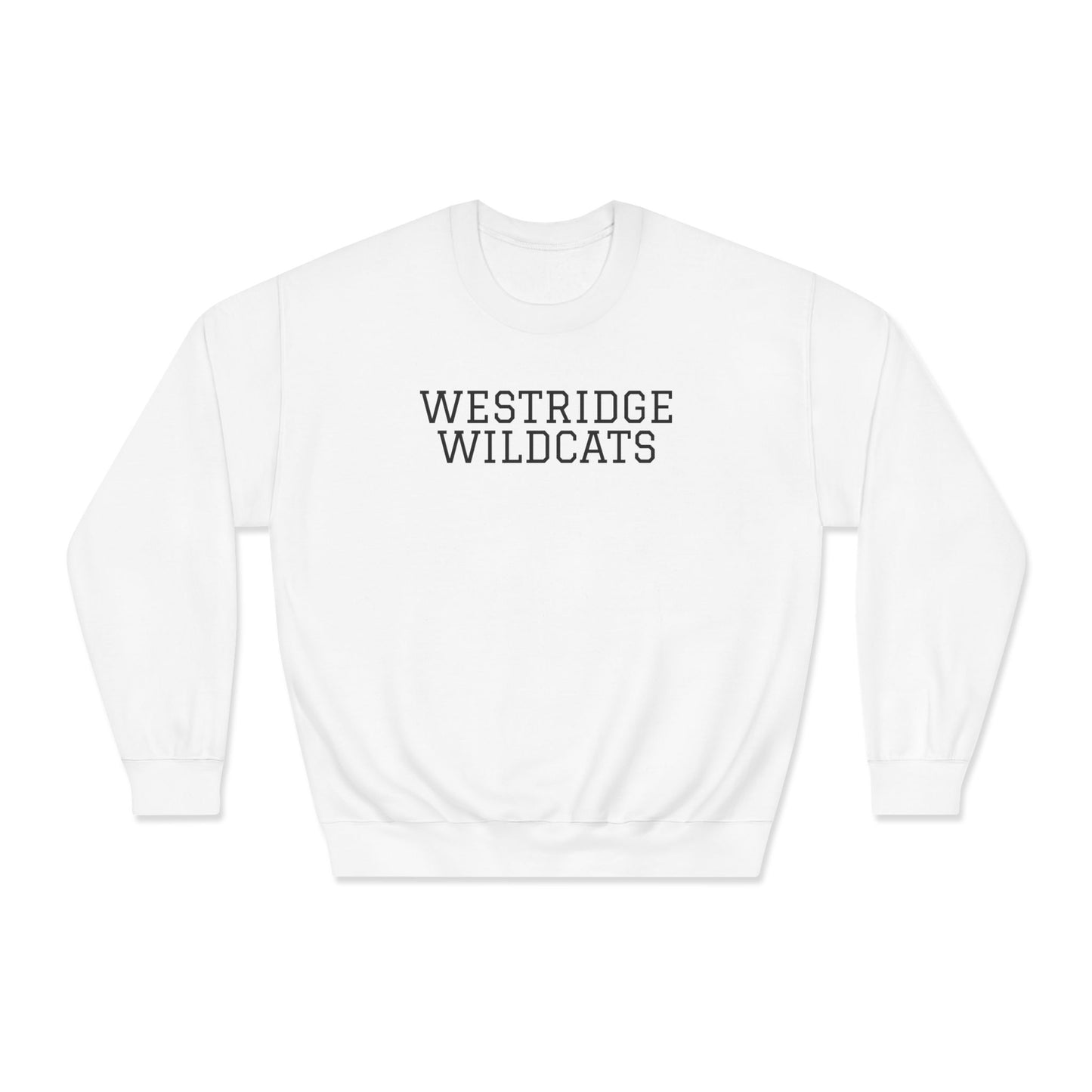 Westridge Wildcat Unisex Adult DryBlend Crewneck Sweatshirt (Black Logo)