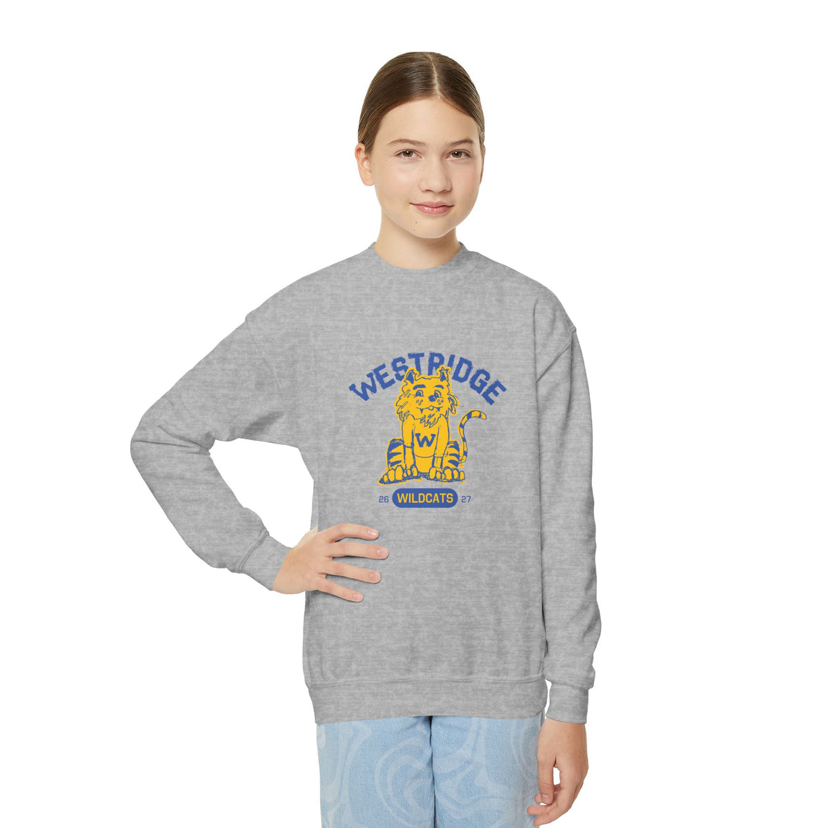 Kids Unisex Crewneck Sweatshirt Wildcat Design Club 26-27