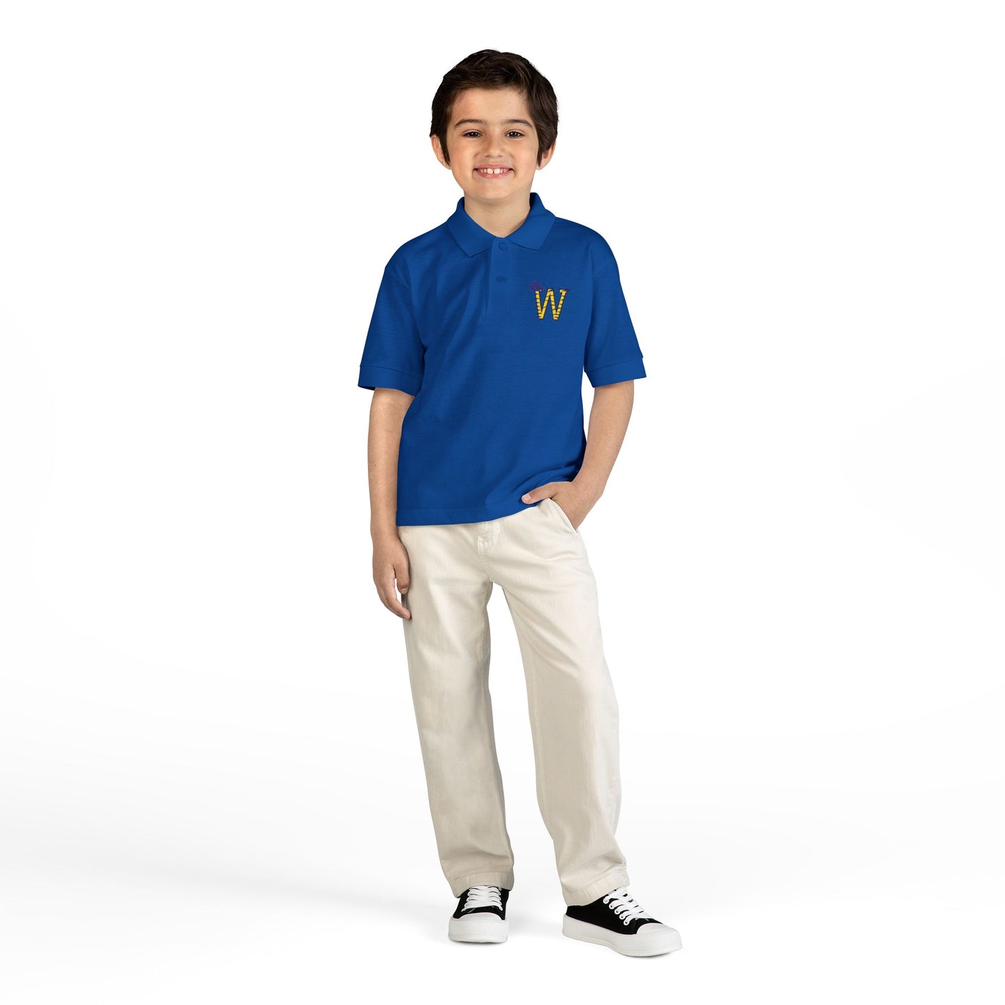 Westridge Cap on W Unisex Kids Polo - Embroidery