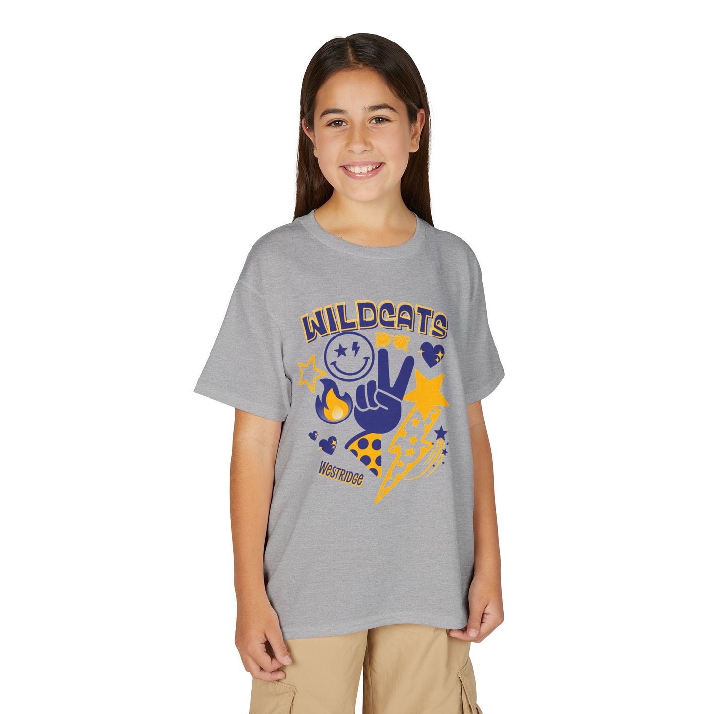 Wildcat Emoji Unisex Kids DryBlend T-Shirt