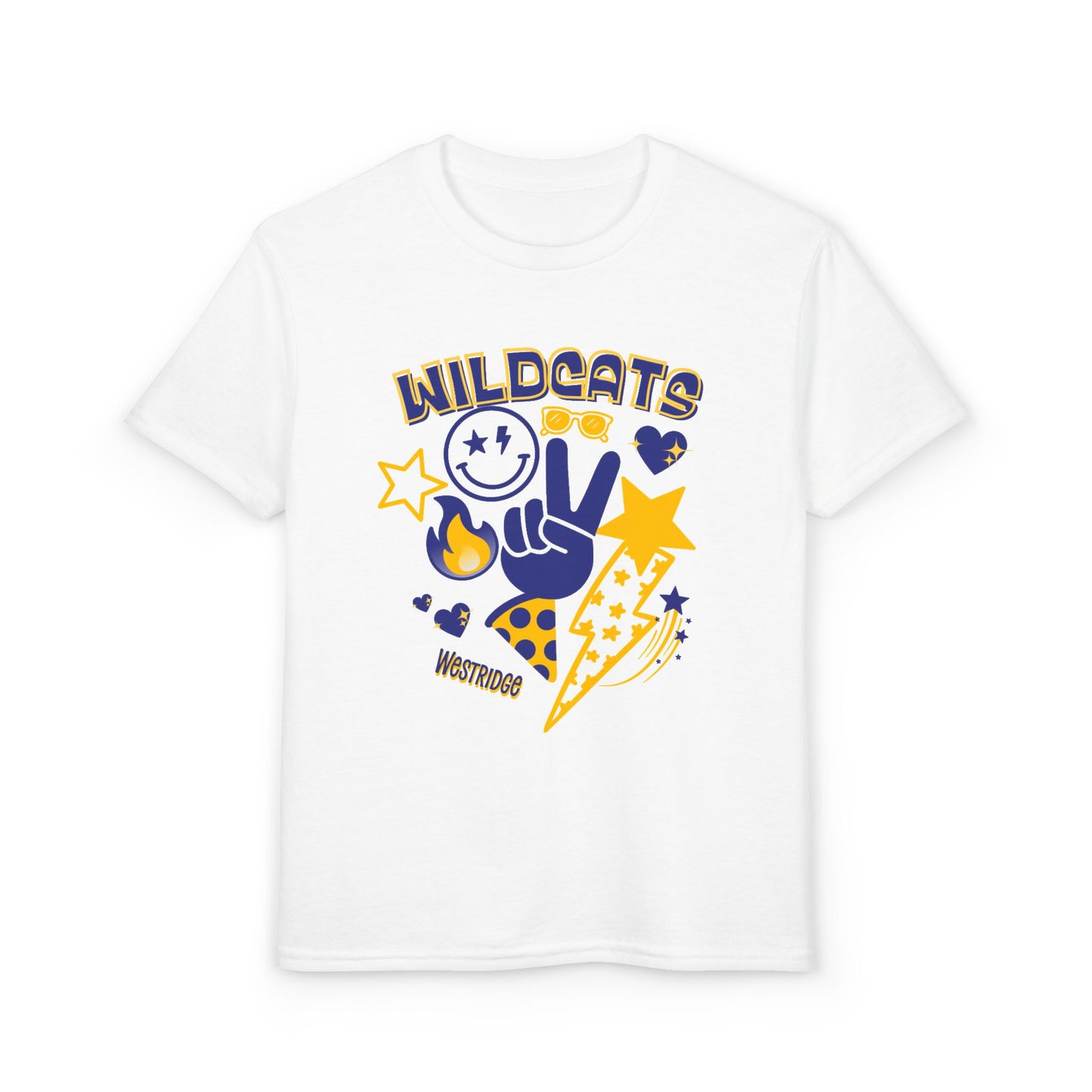 Wildcat Emoji Unisex Kids DryBlend T-Shirt