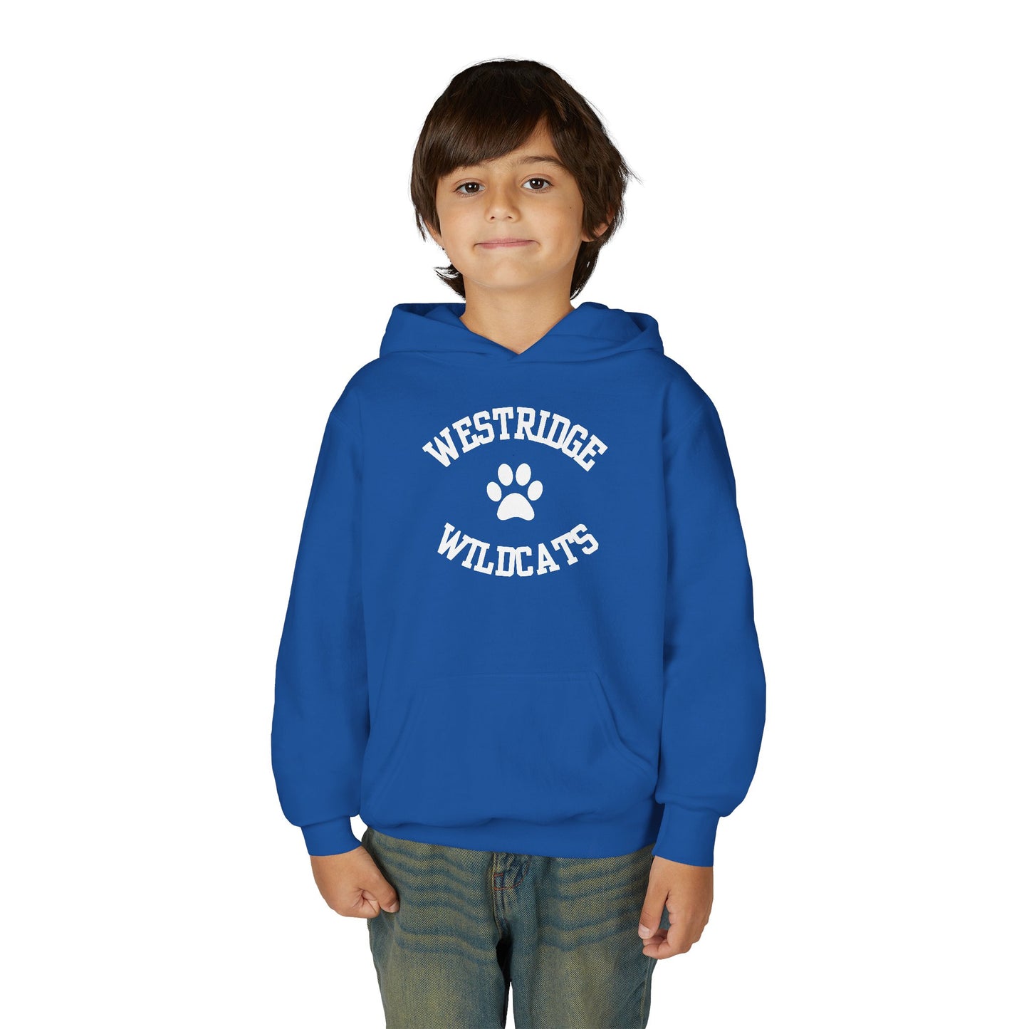 Kids Unisex Hoodie Westridge Wildcat Paw