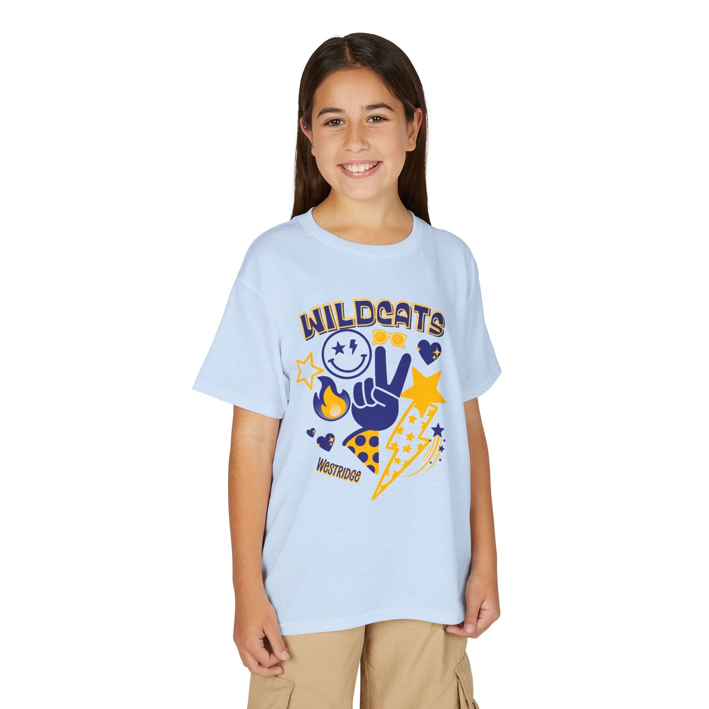 Wildcat Emoji Unisex Kids DryBlend T-Shirt