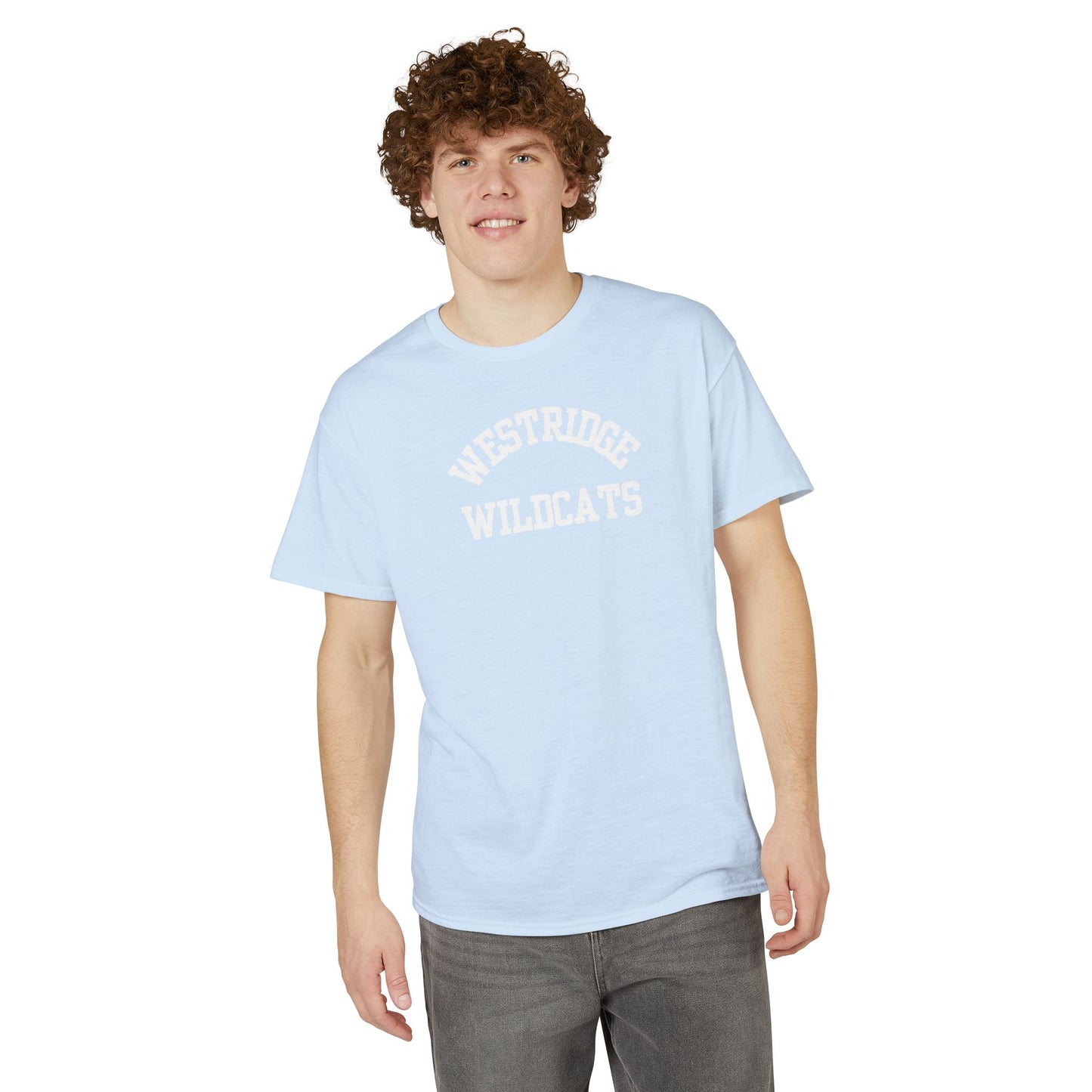 Adult Unisex DryBlend T-Shirt Westridge Wildcat (White Curved Logo)