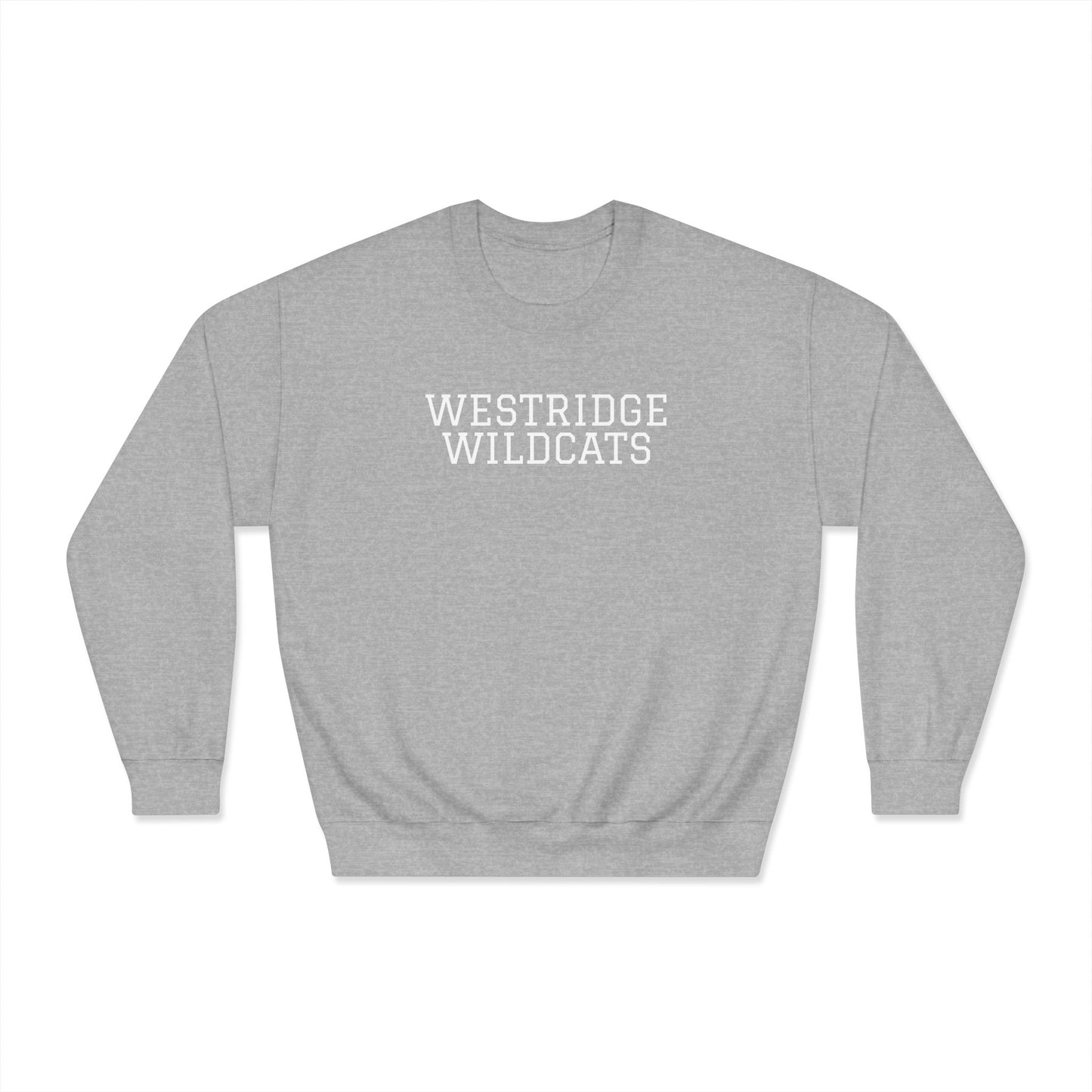 Adult Unisex DryBlend Crewneck Sweatshirt Westridge Wildcat (White Logo)