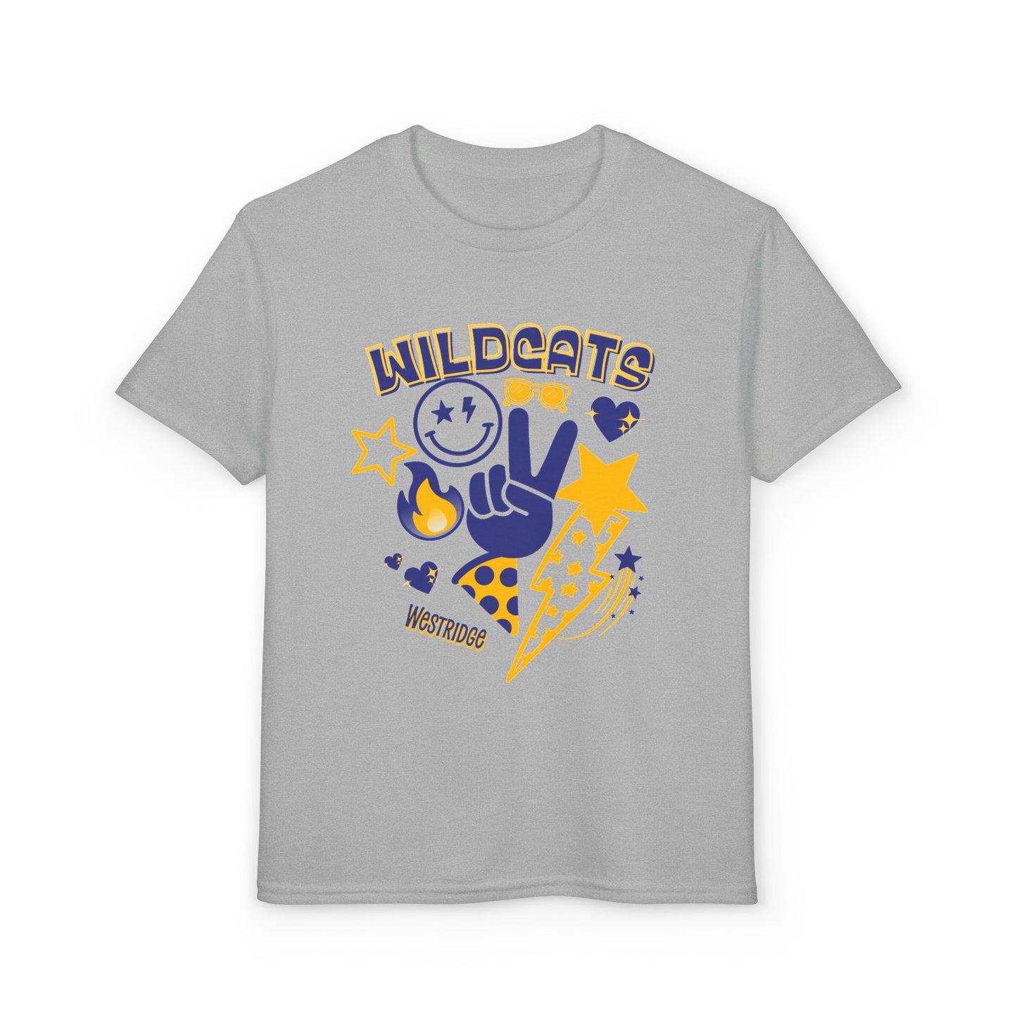 Wildcat Emoji Unisex Kids DryBlend T-Shirt