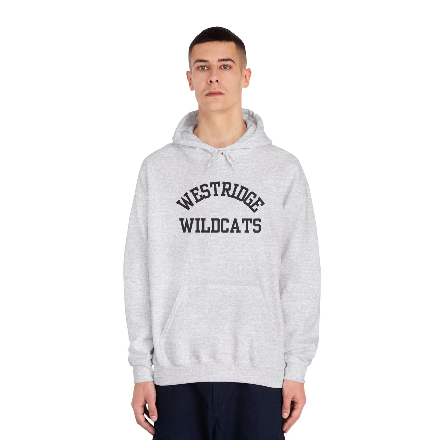 Adult Unisex DryBlend Hoodie Westridge Wildcat (Black Curved Logo)
