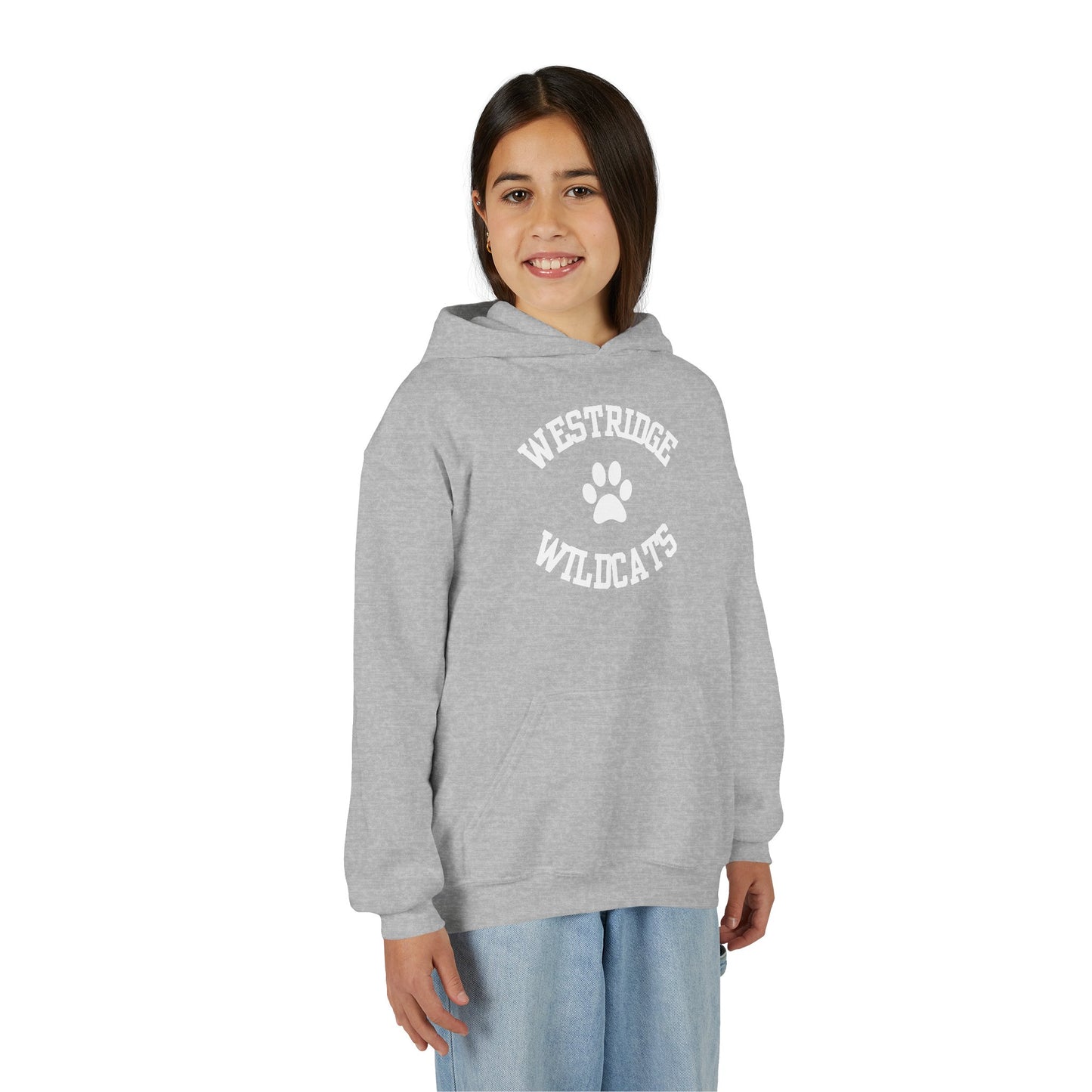 Kids Unisex Hoodie Westridge Wildcat Paw