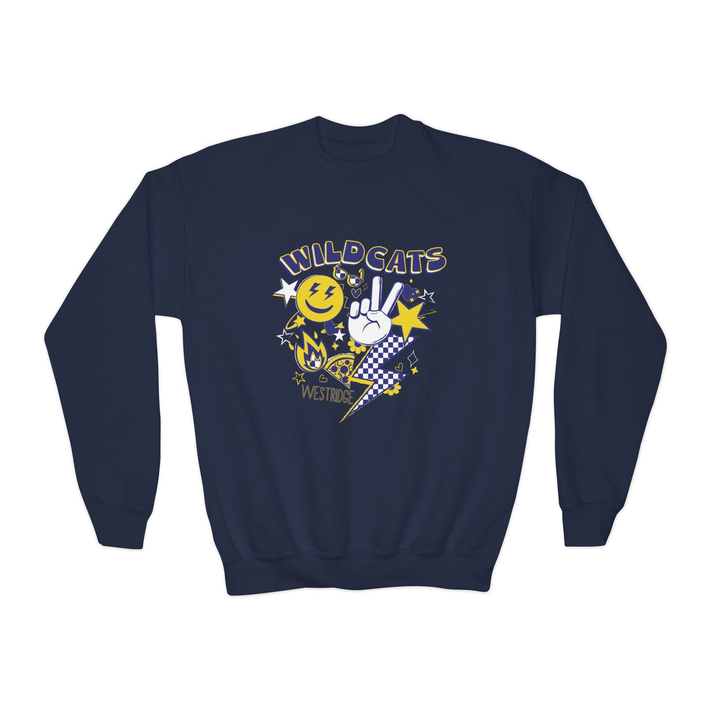 Youth Crewneck Sweatshirt Emoji Design