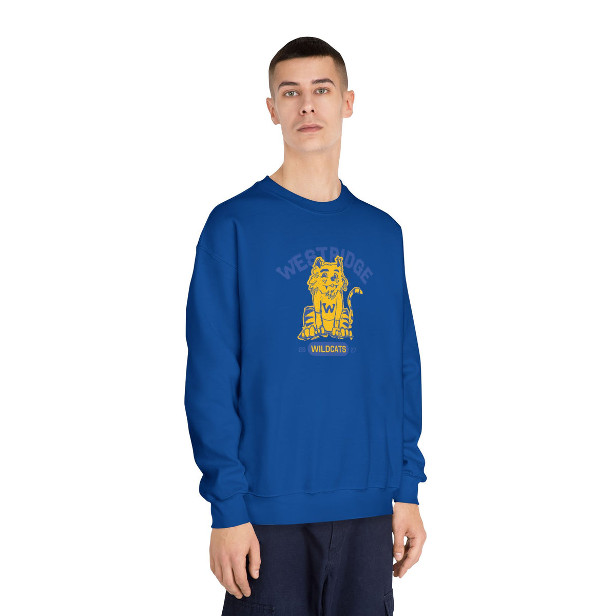 Adult Unisex DryBlend Crewneck Sweatshirt Wildcat Design Club 26-27