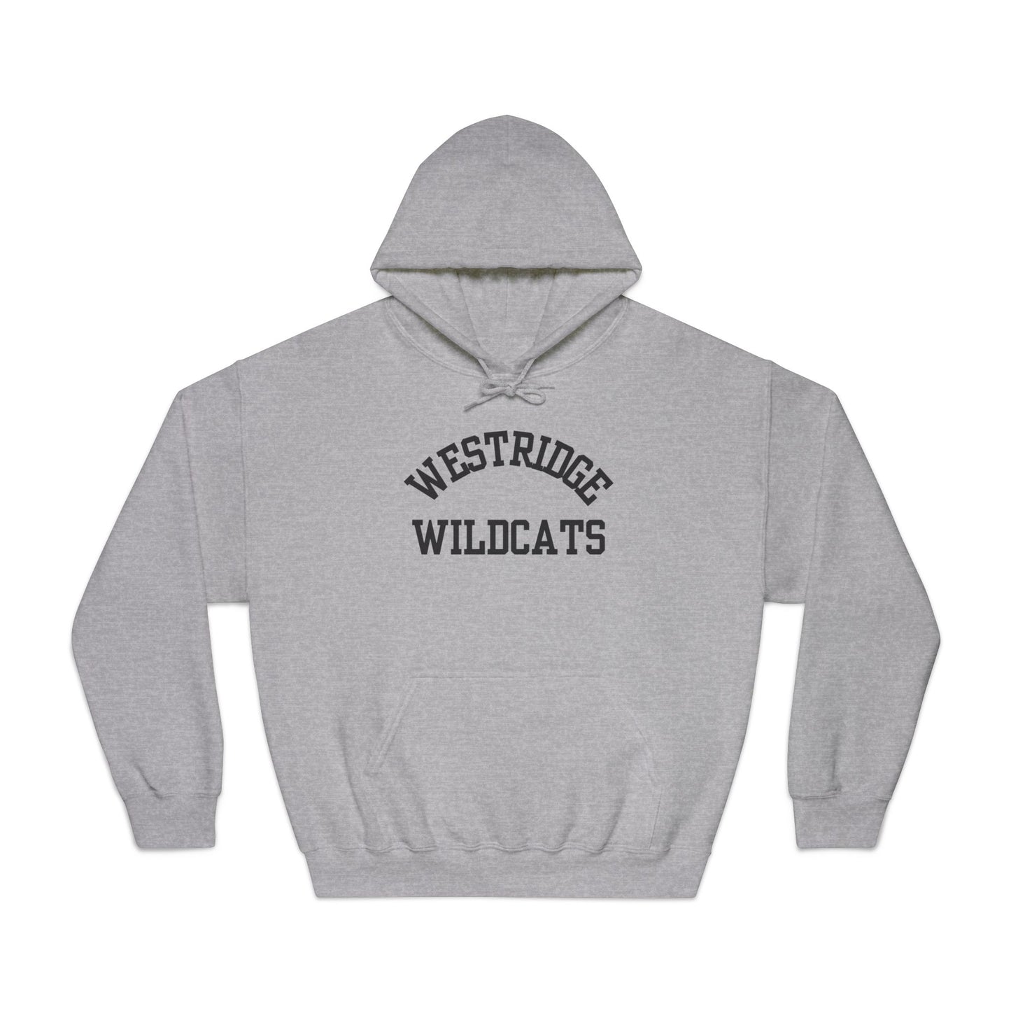 Adult Unisex DryBlend Hoodie Westridge Wildcat (Black Curved Logo)