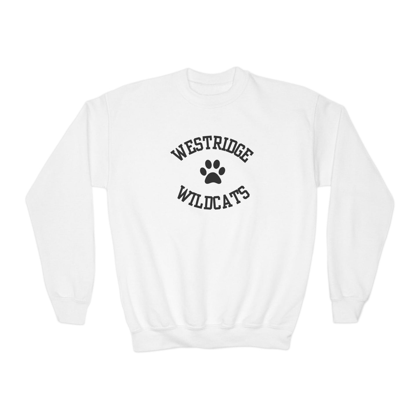 Kids Unisex Crewneck Sweatshirt Westridge Wildcat Paw