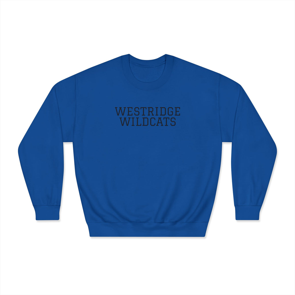 Adult Unisex DryBlend Crewneck Sweatshirt Westridge Wildcat (Black Logo)