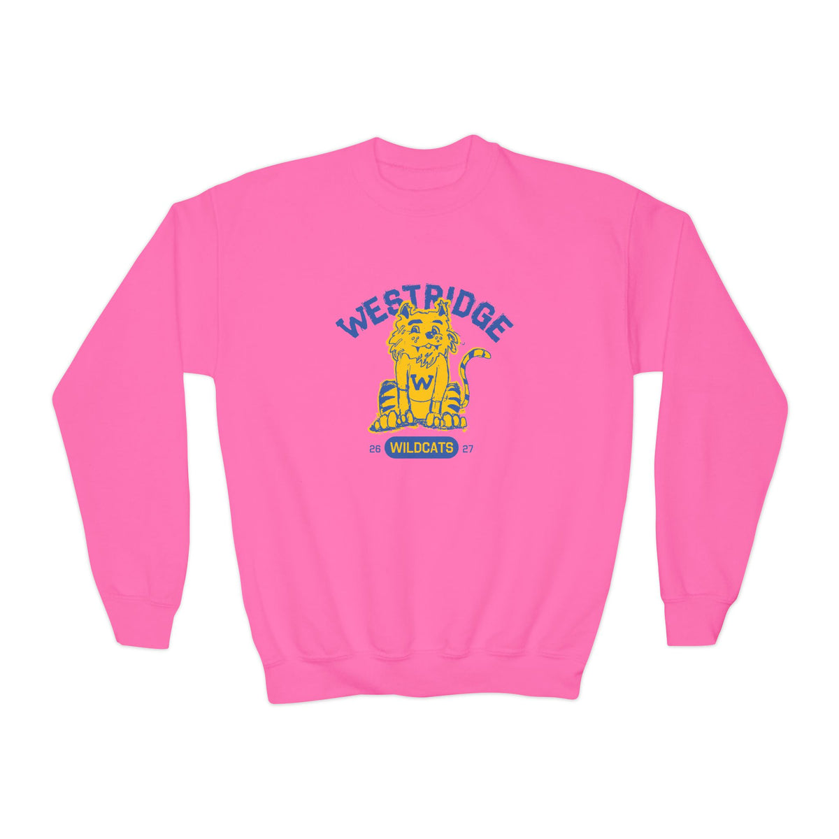 Kids Unisex Crewneck Sweatshirt Wildcat Design Club 26-27