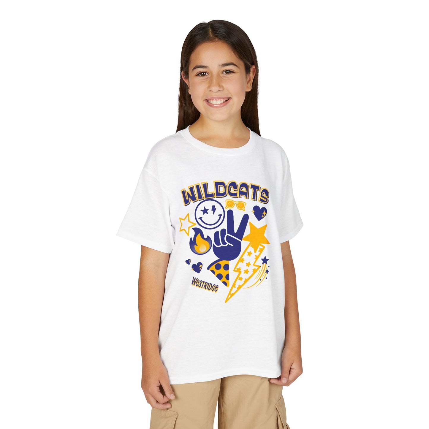 Wildcat Emoji Unisex Kids DryBlend T-Shirt