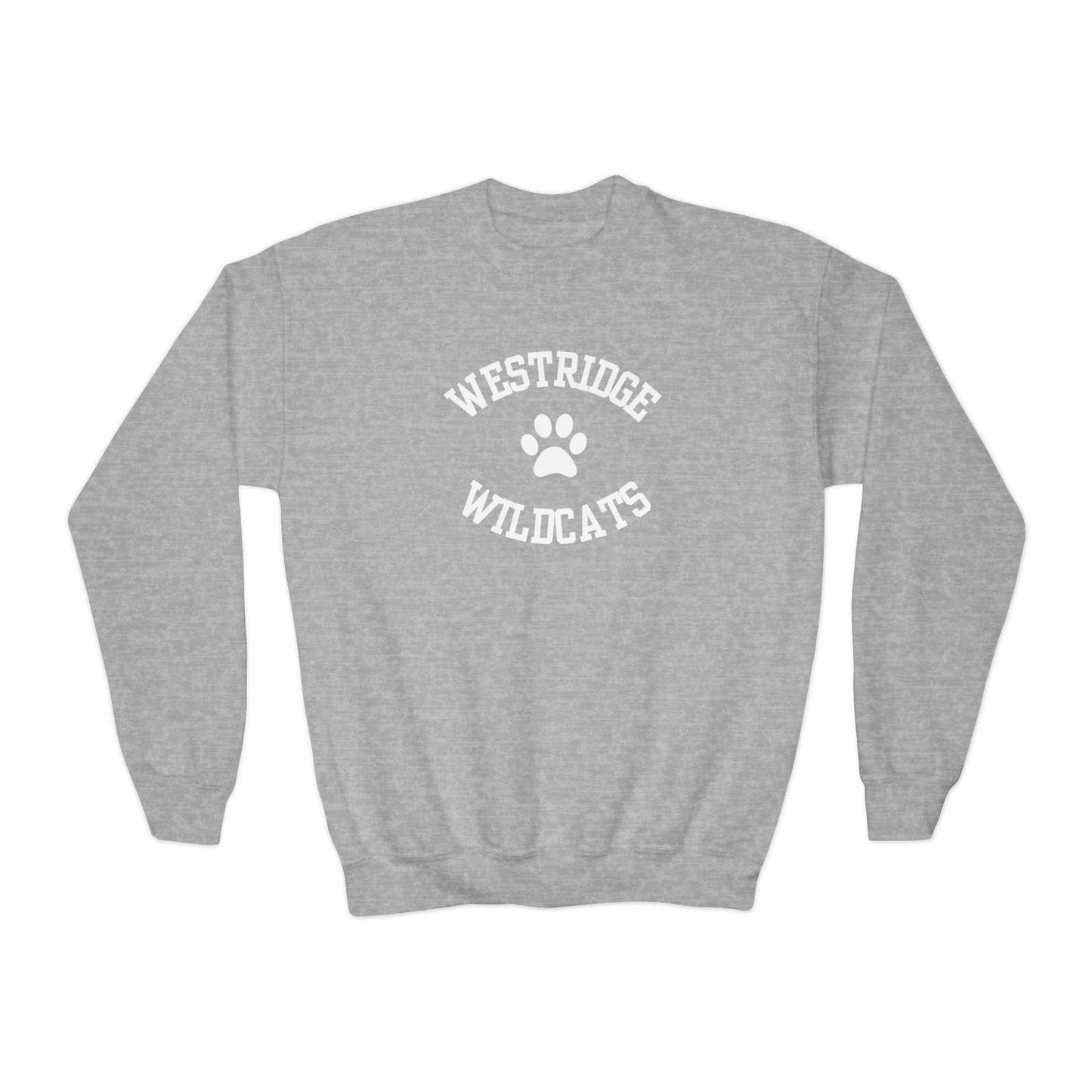 Kids Unisex Crewneck Sweatshirt Westridge Wildcat Paw