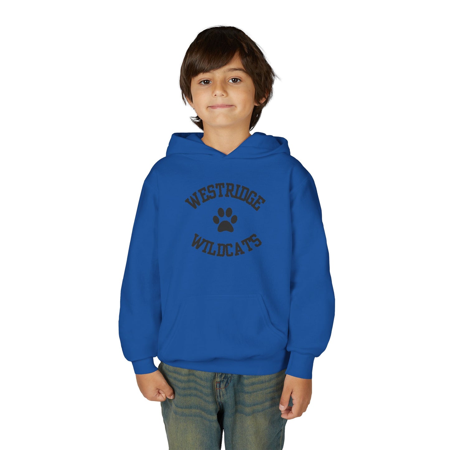Kids Unisex Hoodie Westridge Wildcat Paw