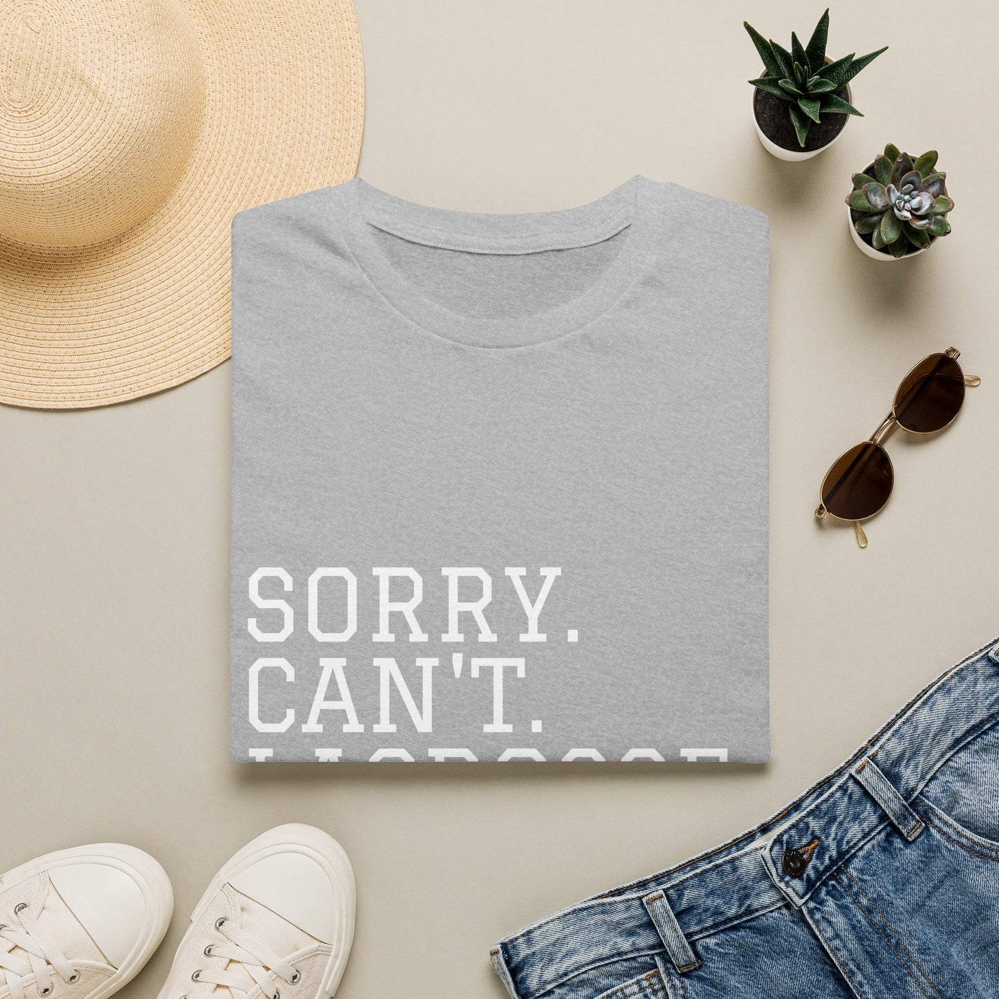 Lightweight Unisex T-Shirt - "Sorry. Can't. Lacrosse. Bye."