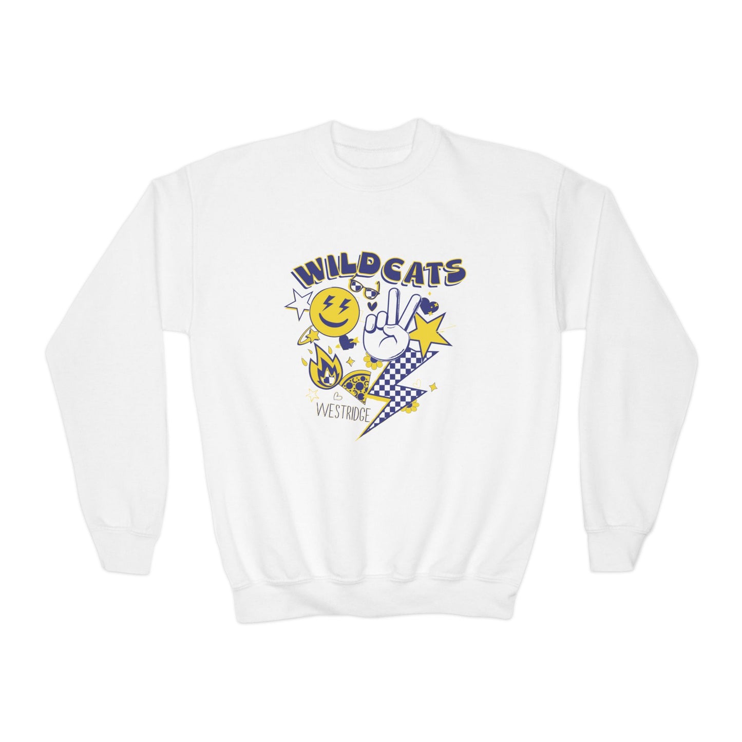 Youth Crewneck Sweatshirt Emoji Design