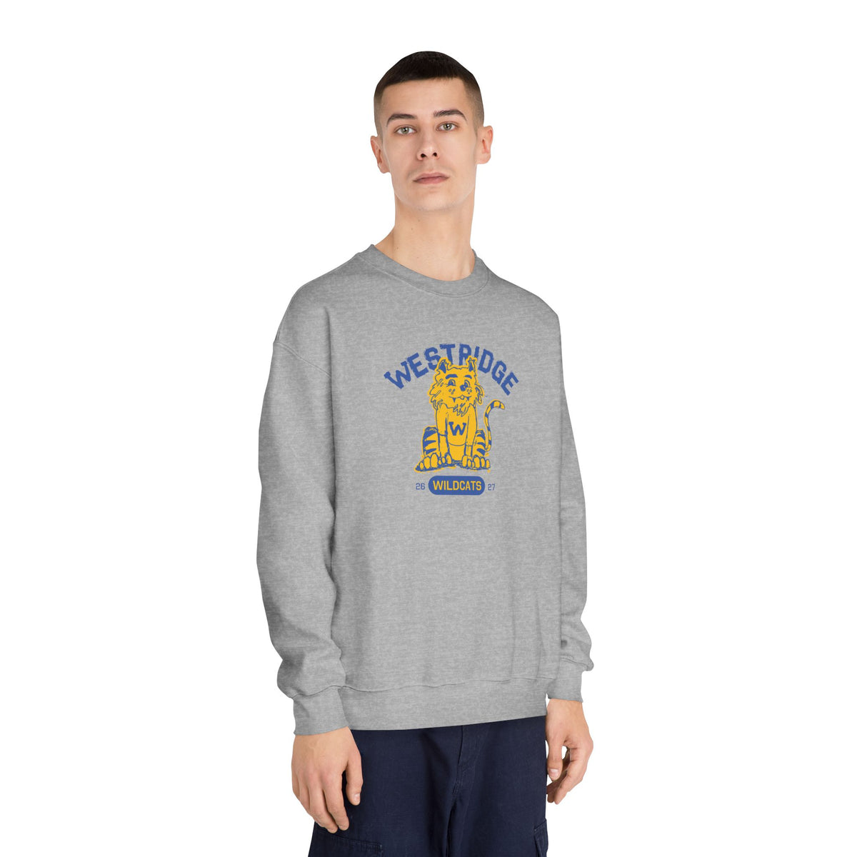Adult Unisex DryBlend Crewneck Sweatshirt Wildcat Design Club 26-27