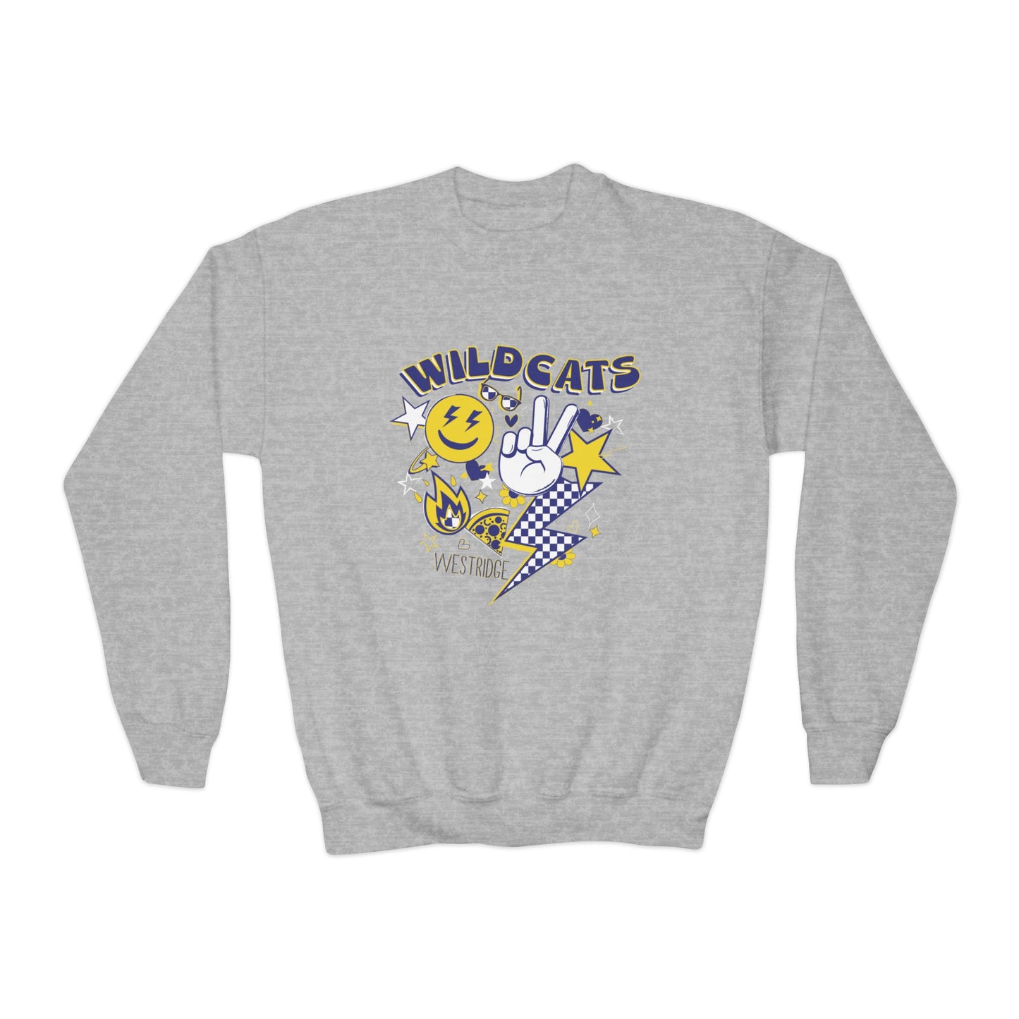 Youth Crewneck Sweatshirt Emoji Design