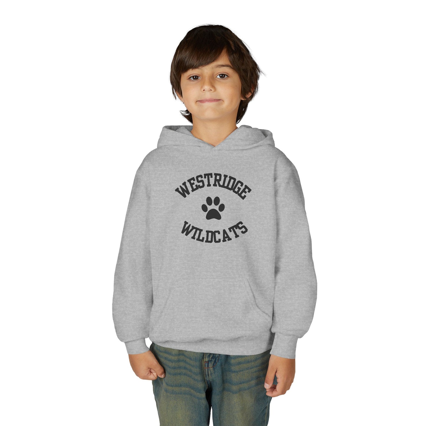 Kids Unisex Hoodie Westridge Wildcat Paw