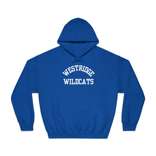 Adult Unisex DryBlend Hoodie Westridge Wildcat (White Curved Logo)